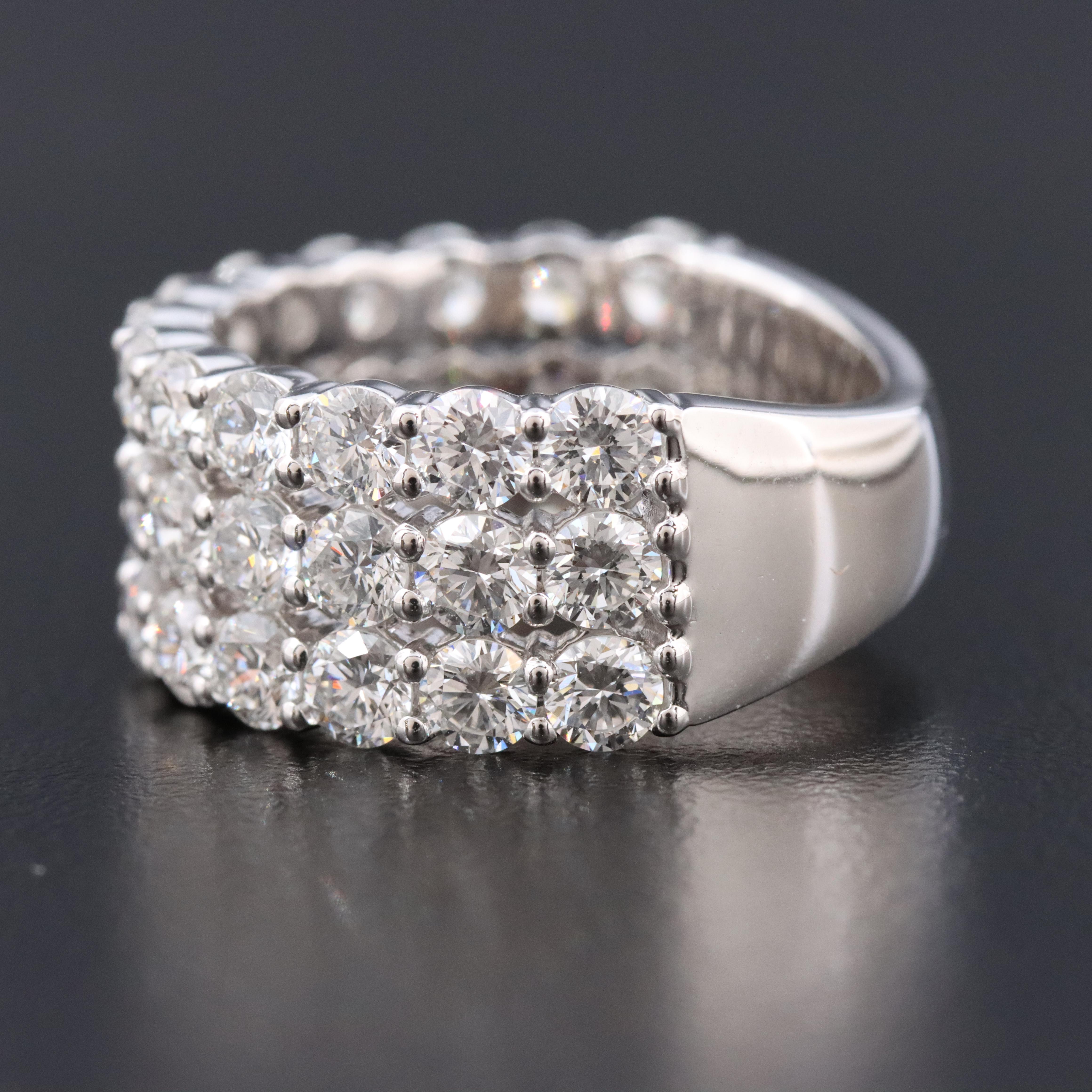 Platinum 4.19 CTW Lab Grown Diamond Ring