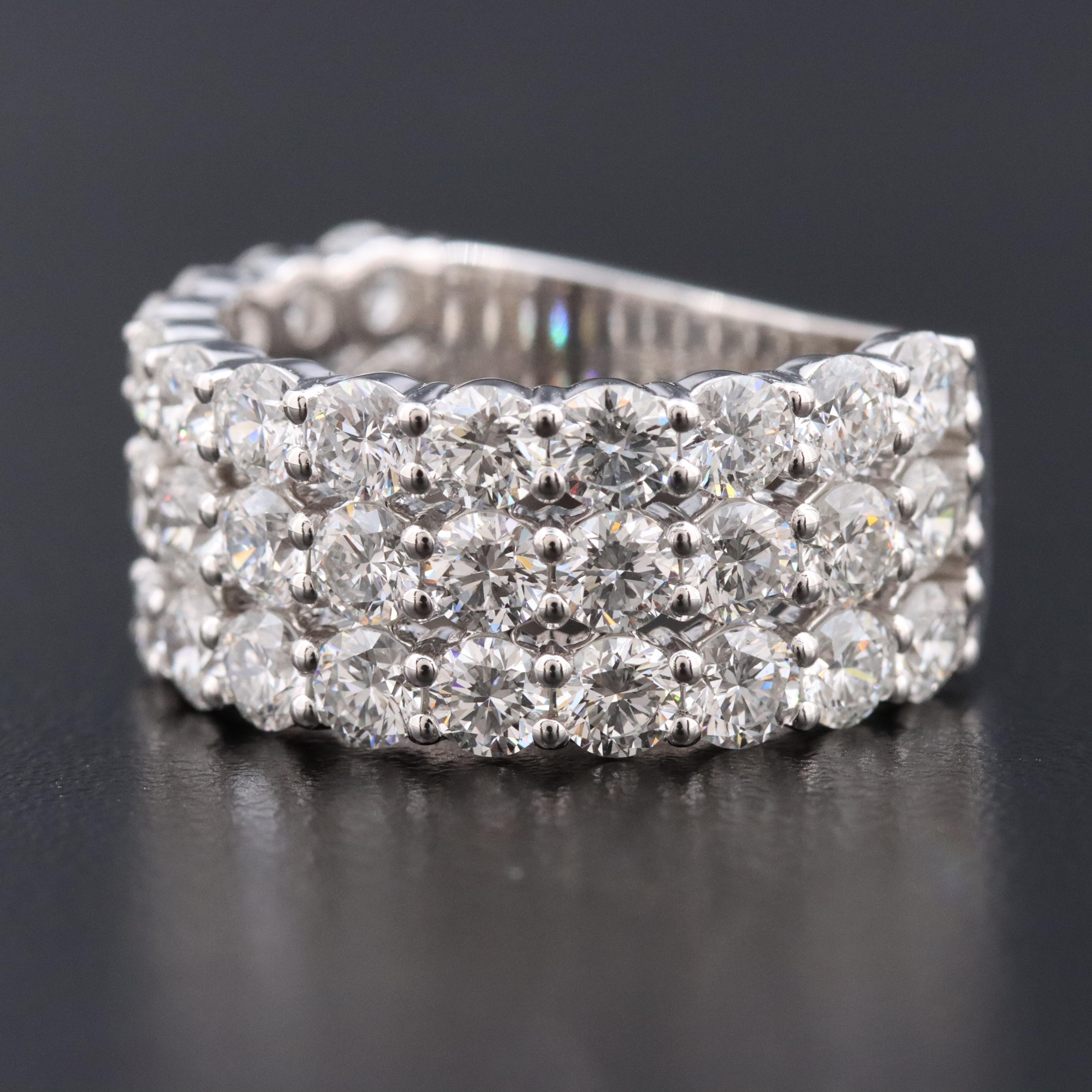 Platinum 4.19 CTW Lab Grown Diamond Ring