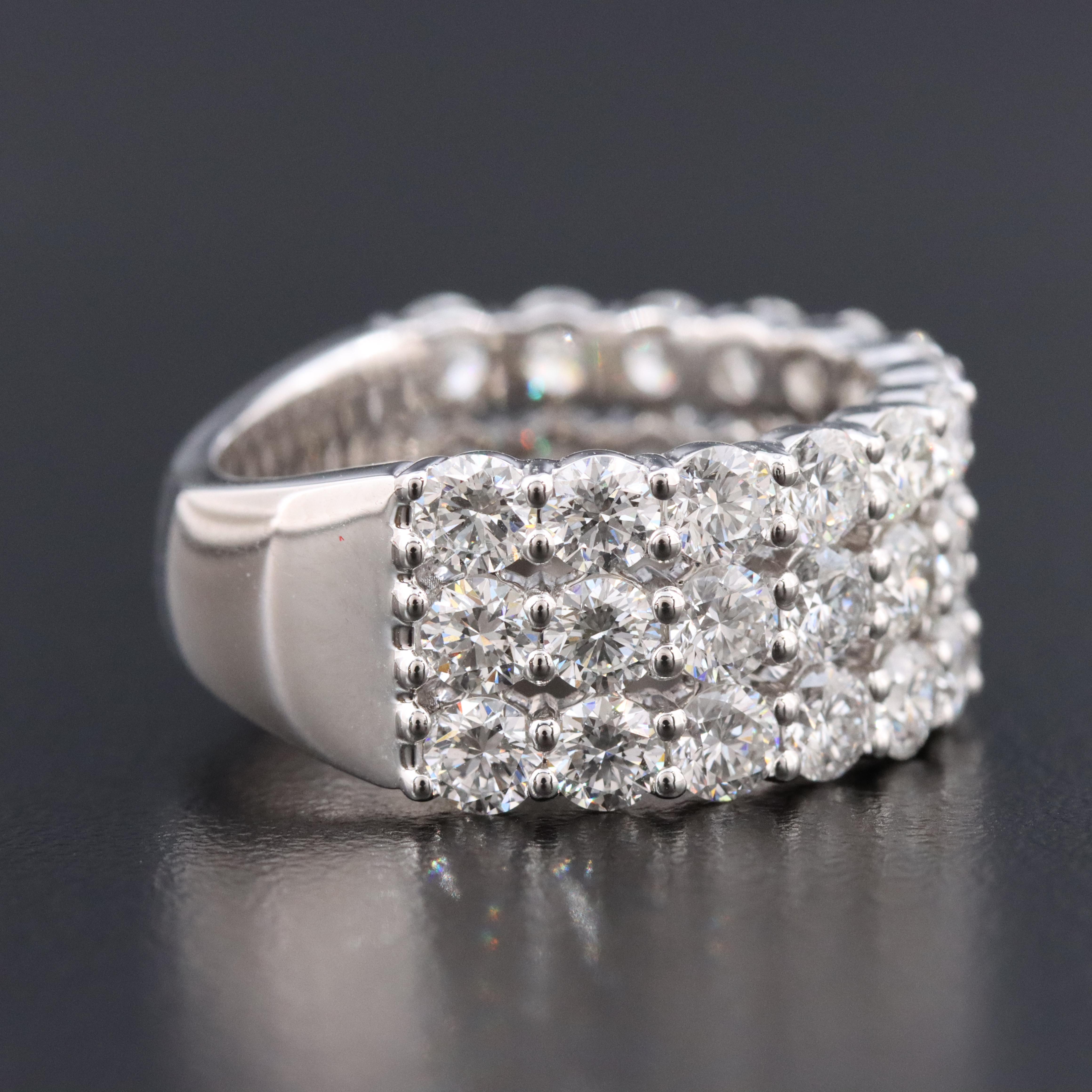 Platinum 4.19 CTW Lab Grown Diamond Ring