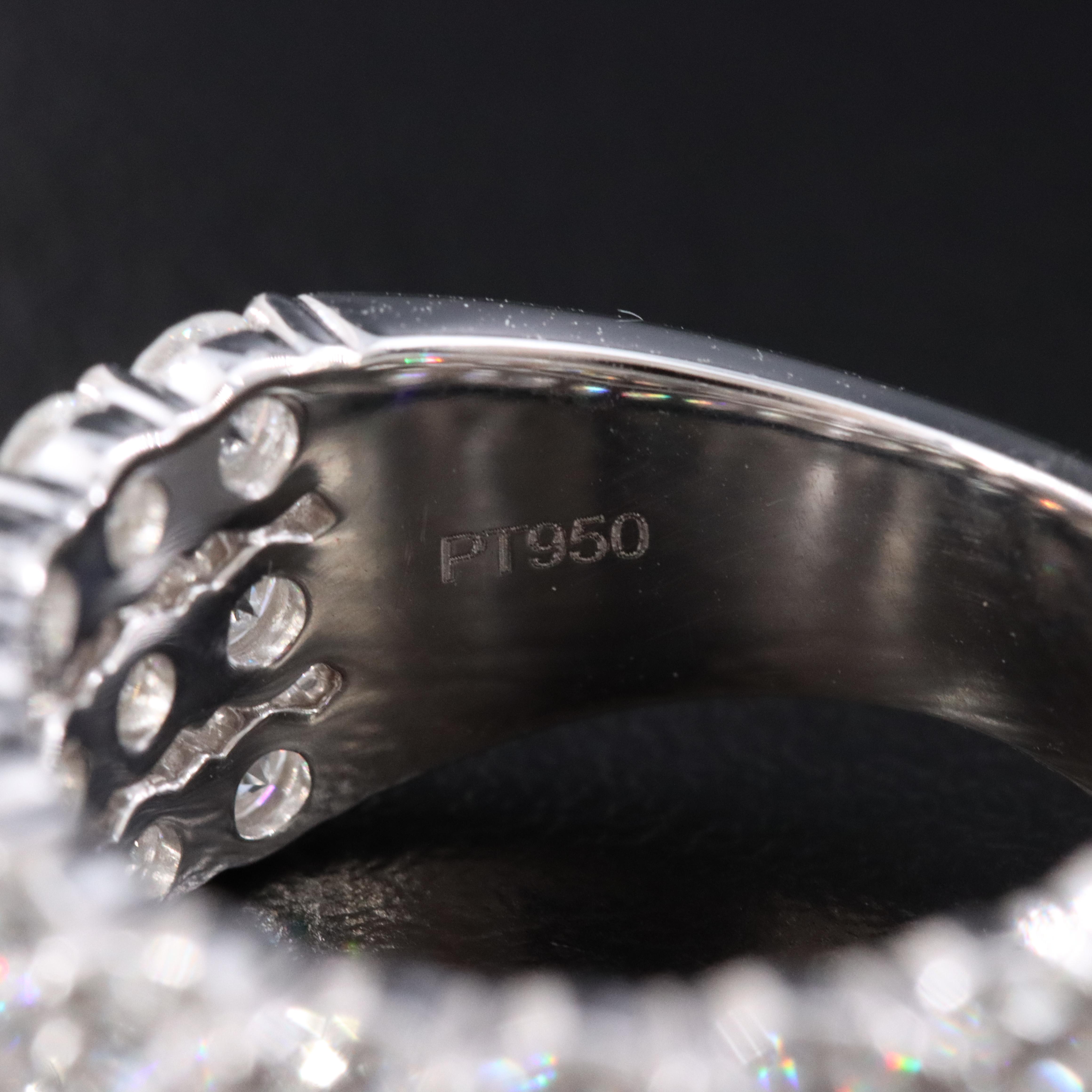 Platinum 4.19 CTW Lab Grown Diamond Ring