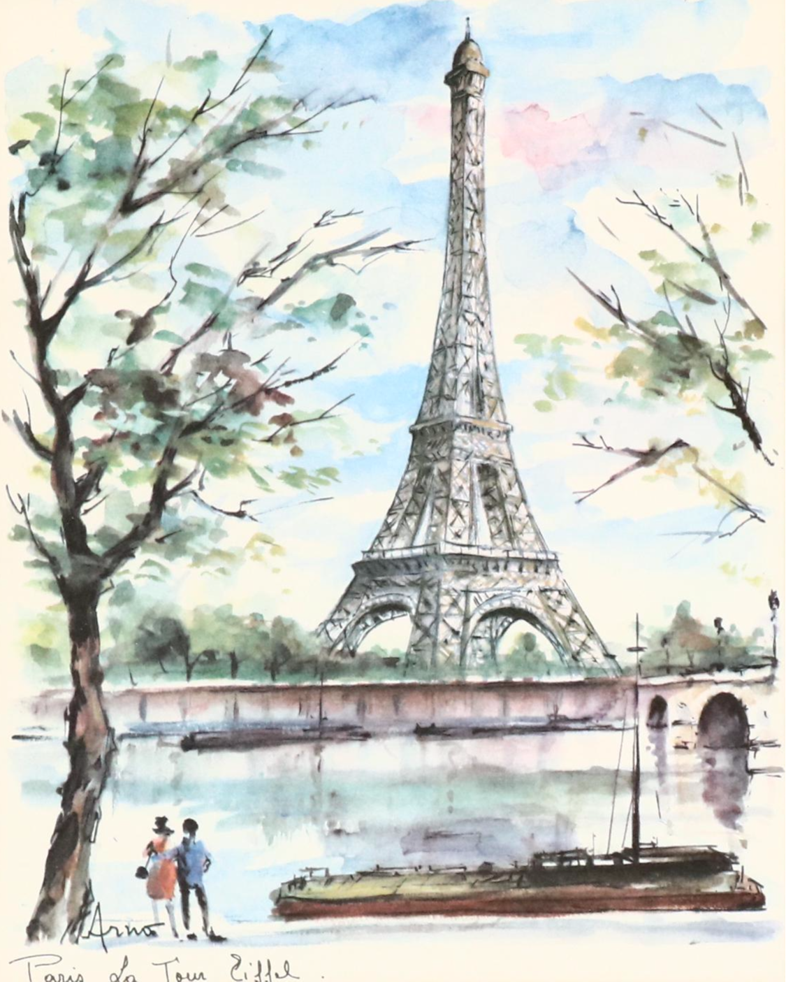 Arno "Paris La Tour Eiffel" Offset Lithograph