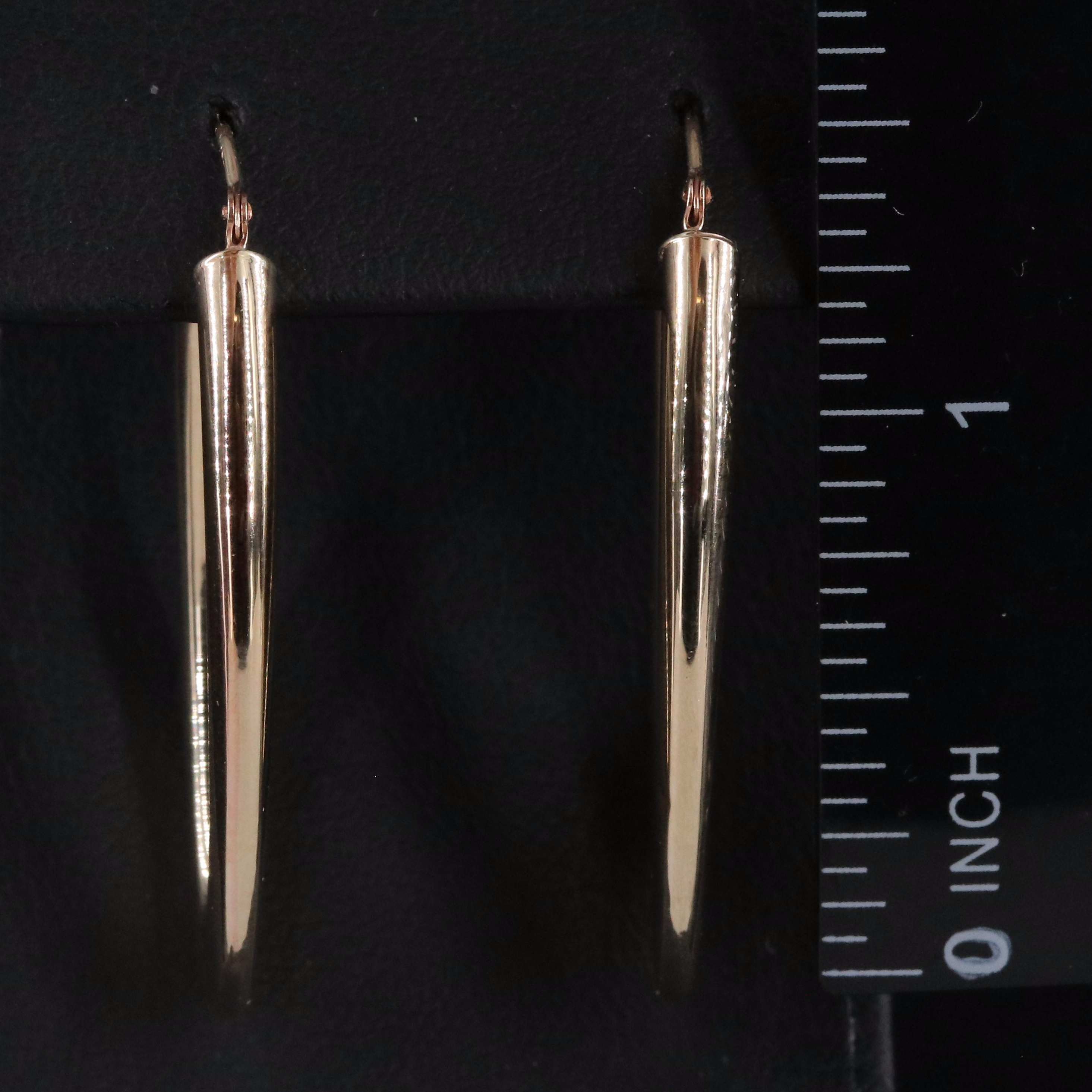 Italian 14K Elongated Hoops