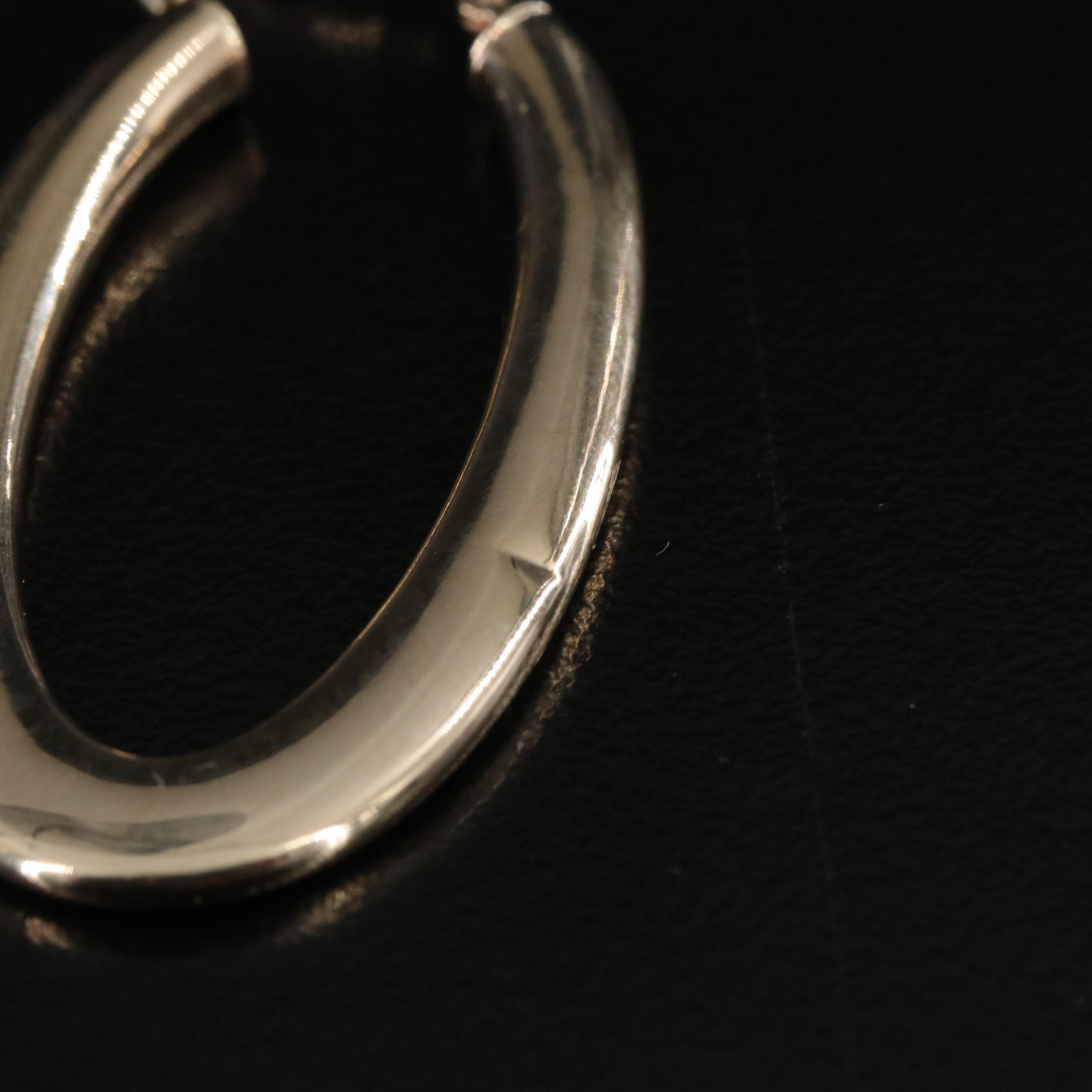 Italian 14K Elongated Hoops