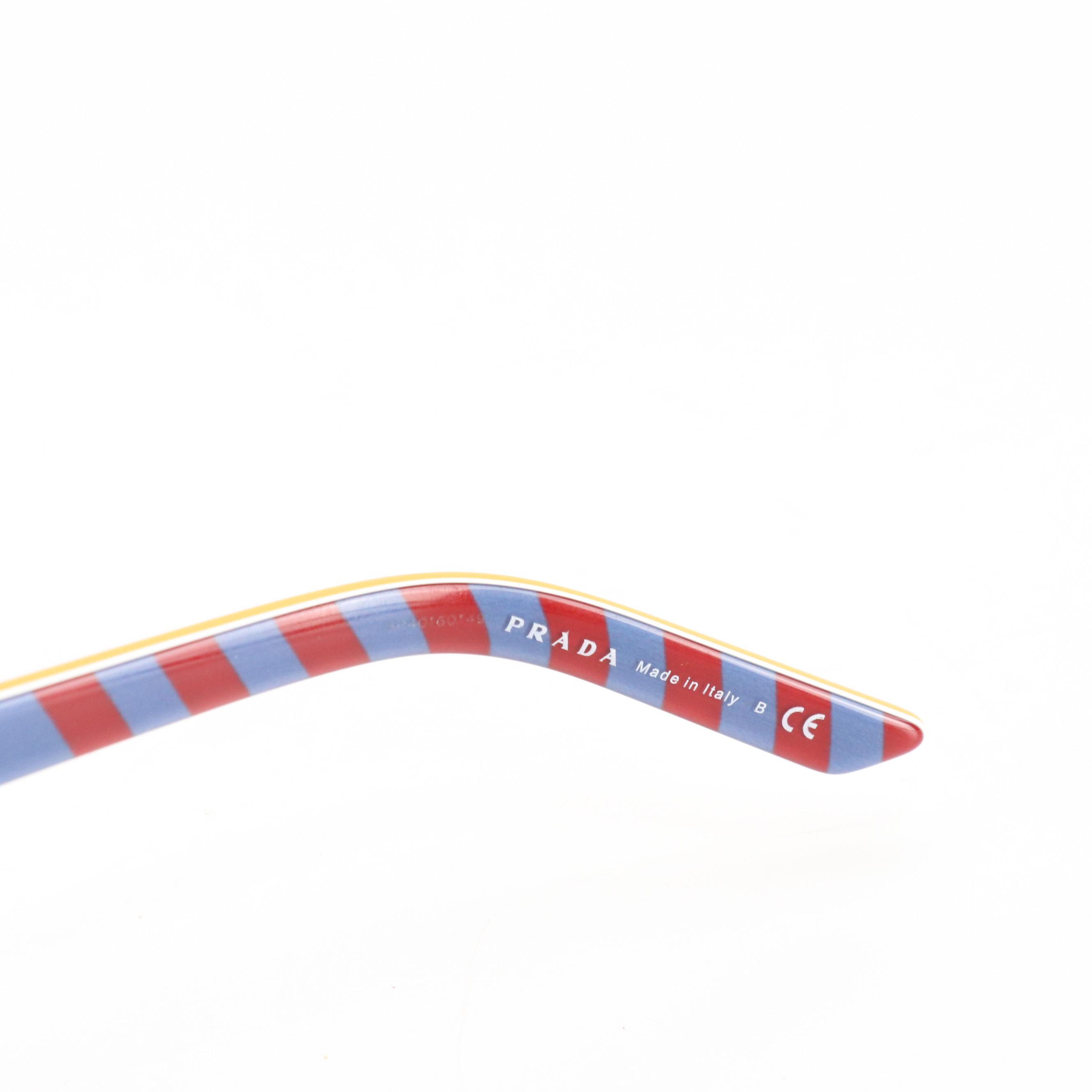 Prada SPR04V Camouflage Rectangular Framed Sunglasses with Case