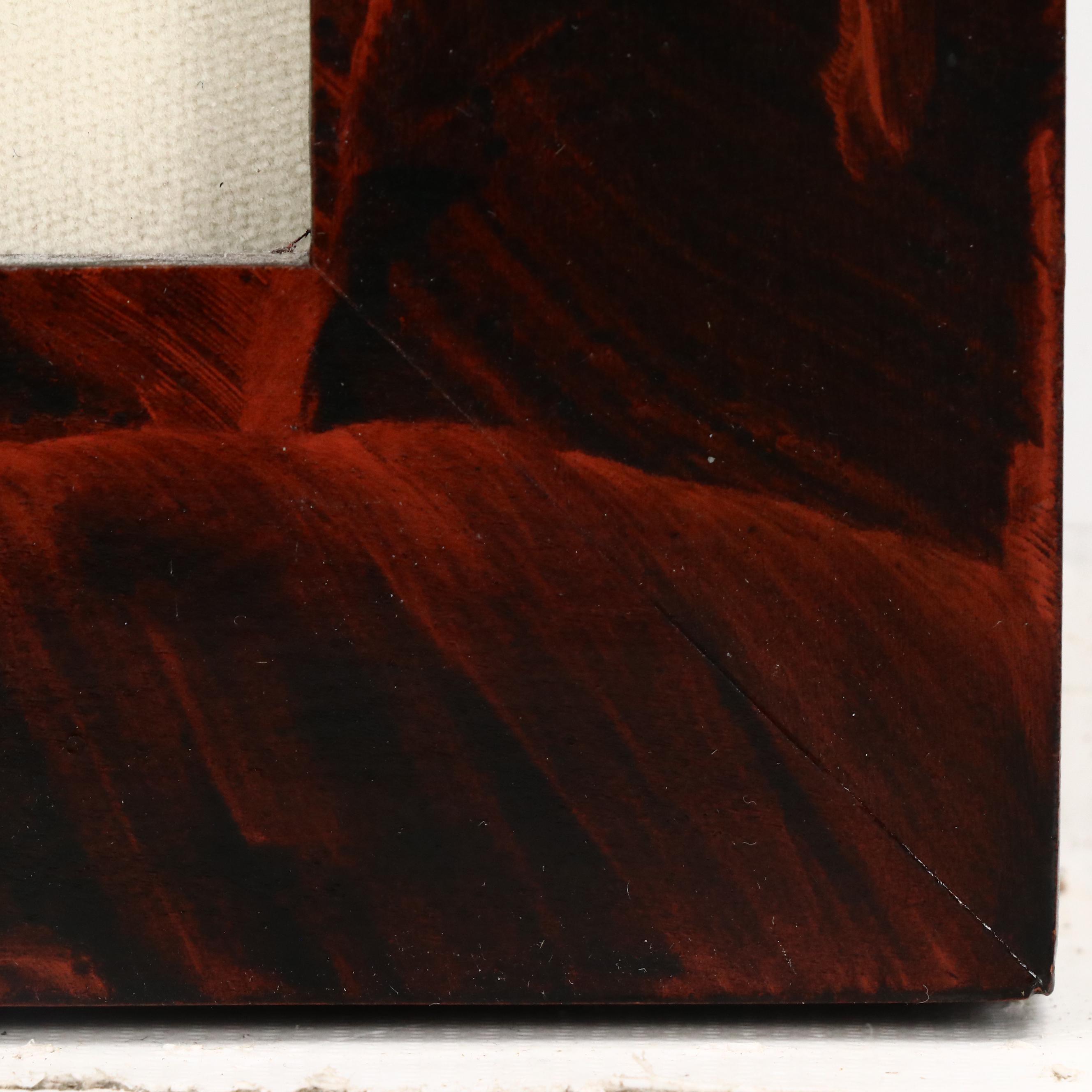 Linda L. Brown Folk Art Theorem Painting of Bird and Flowers