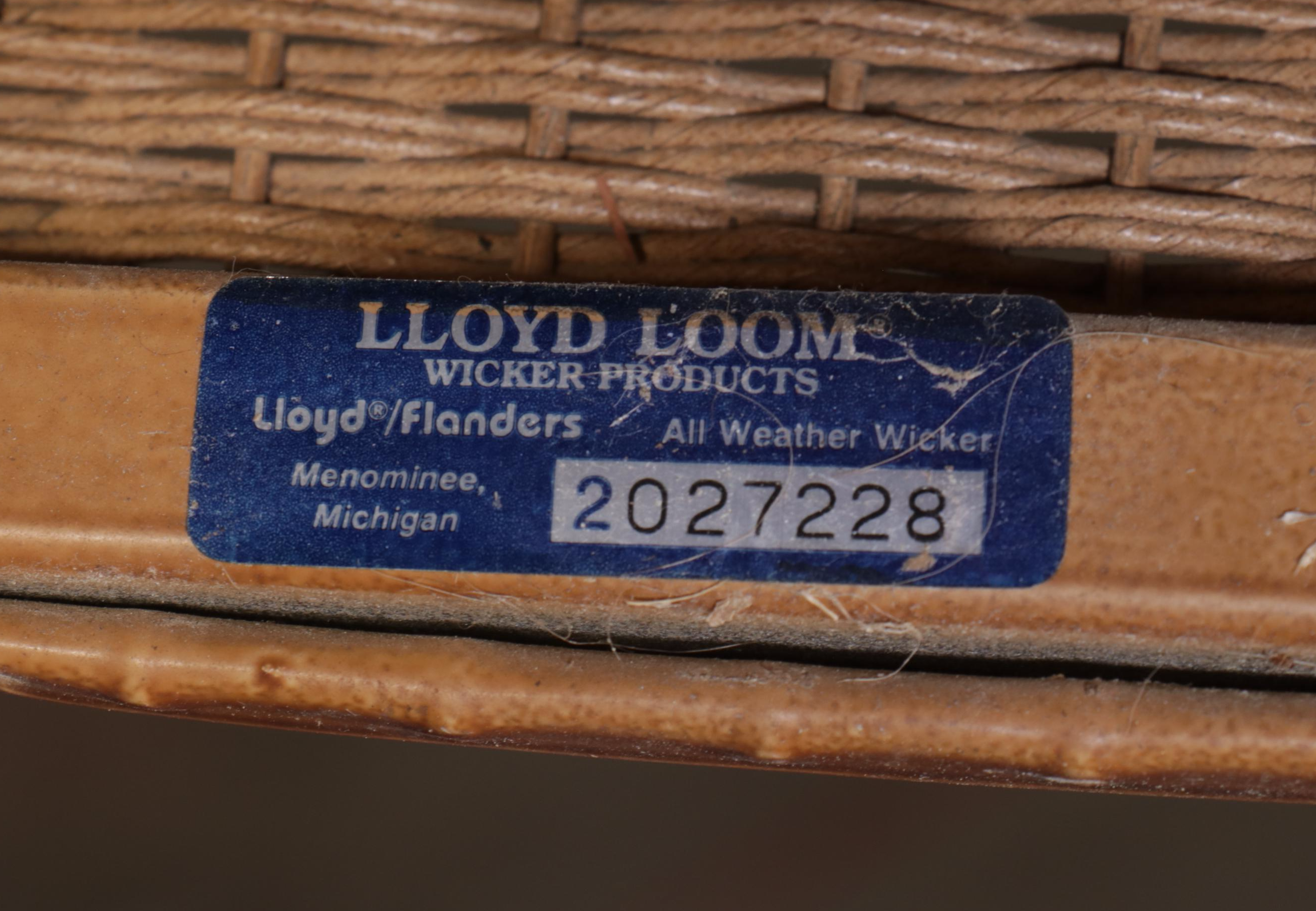 Lloyd Loom for Lloyd/Flanders Wicker Patio Furniture Set