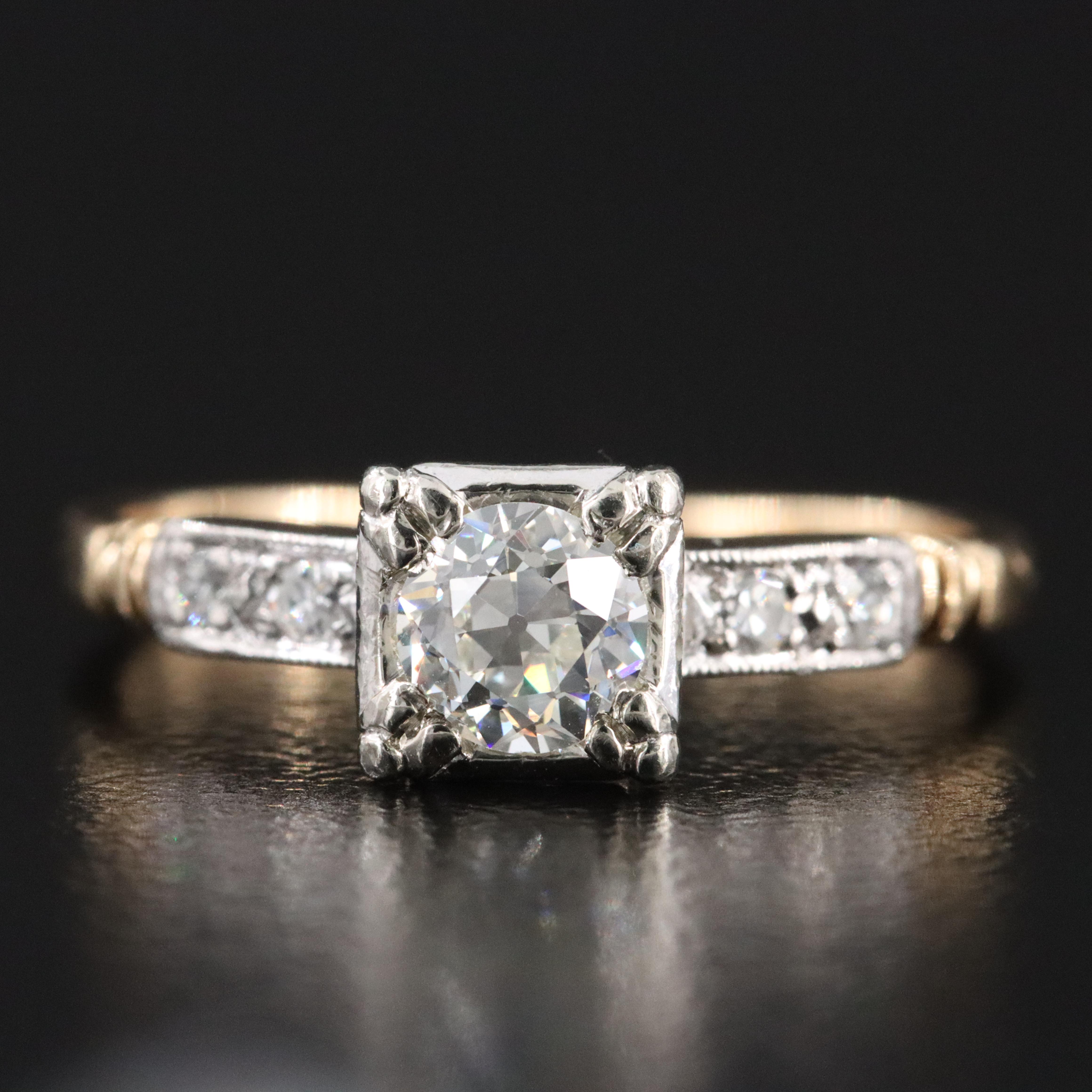 Vintage 14K 0.48 CTW Diamond Ring