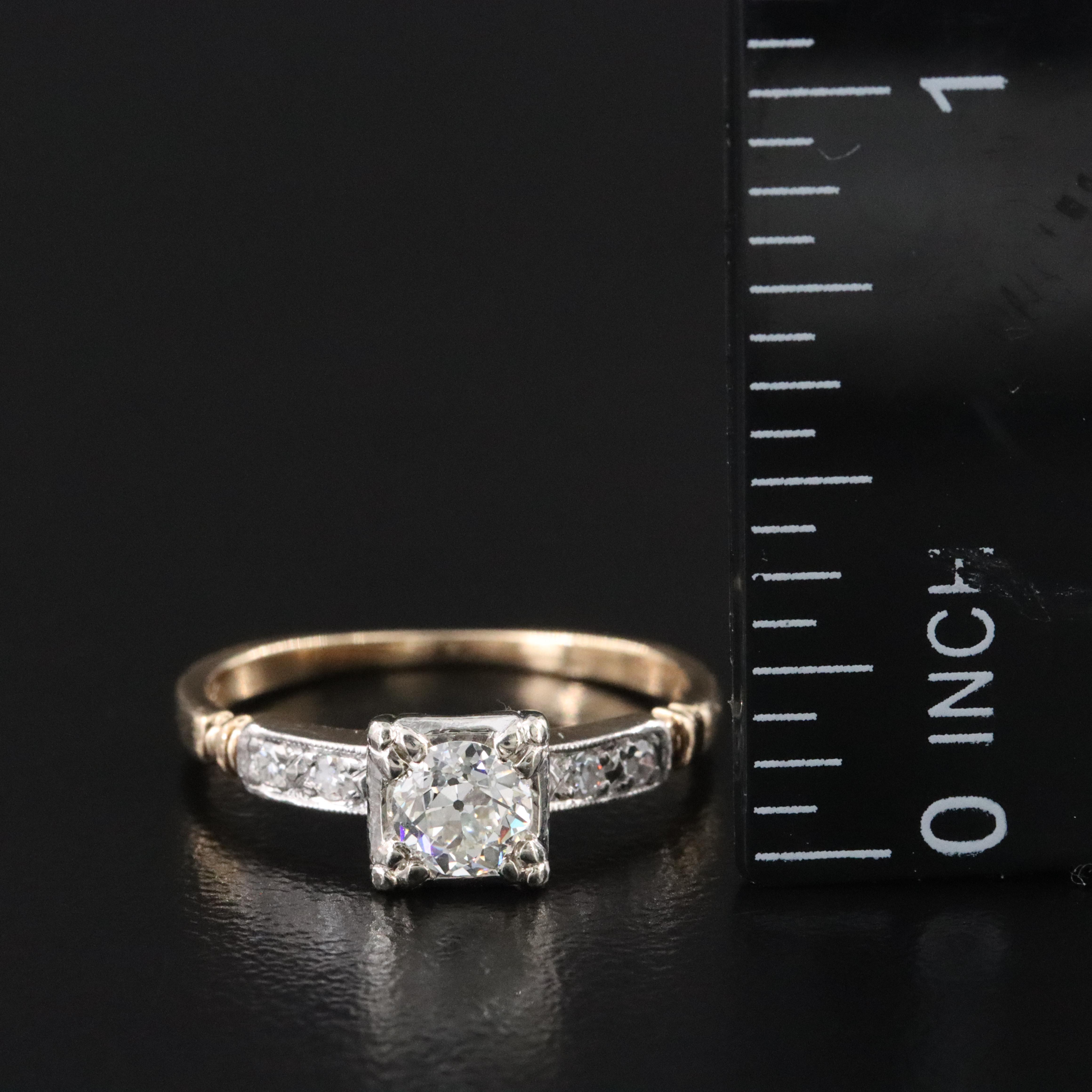 Vintage 14K 0.48 CTW Diamond Ring
