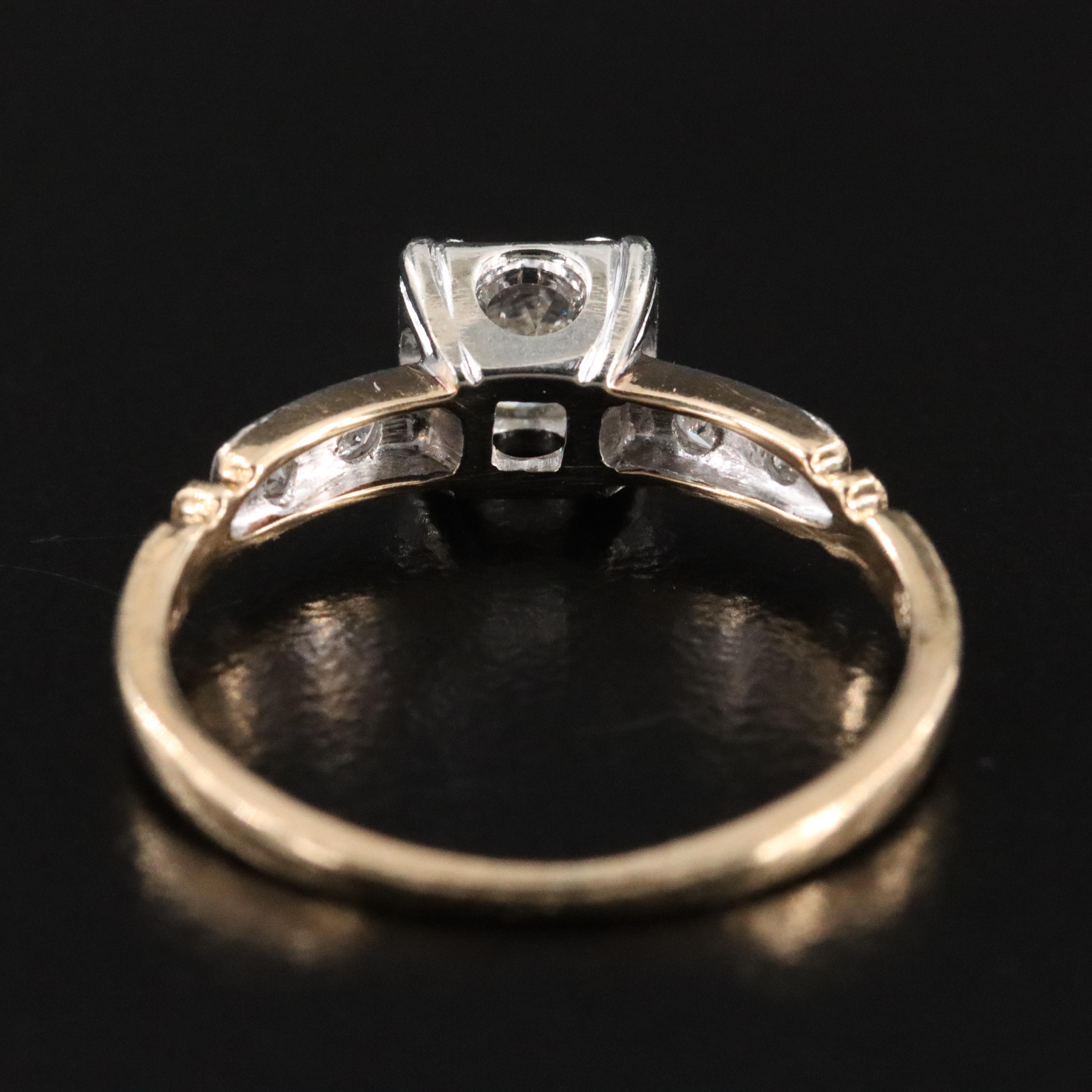 Vintage 14K 0.48 CTW Diamond Ring