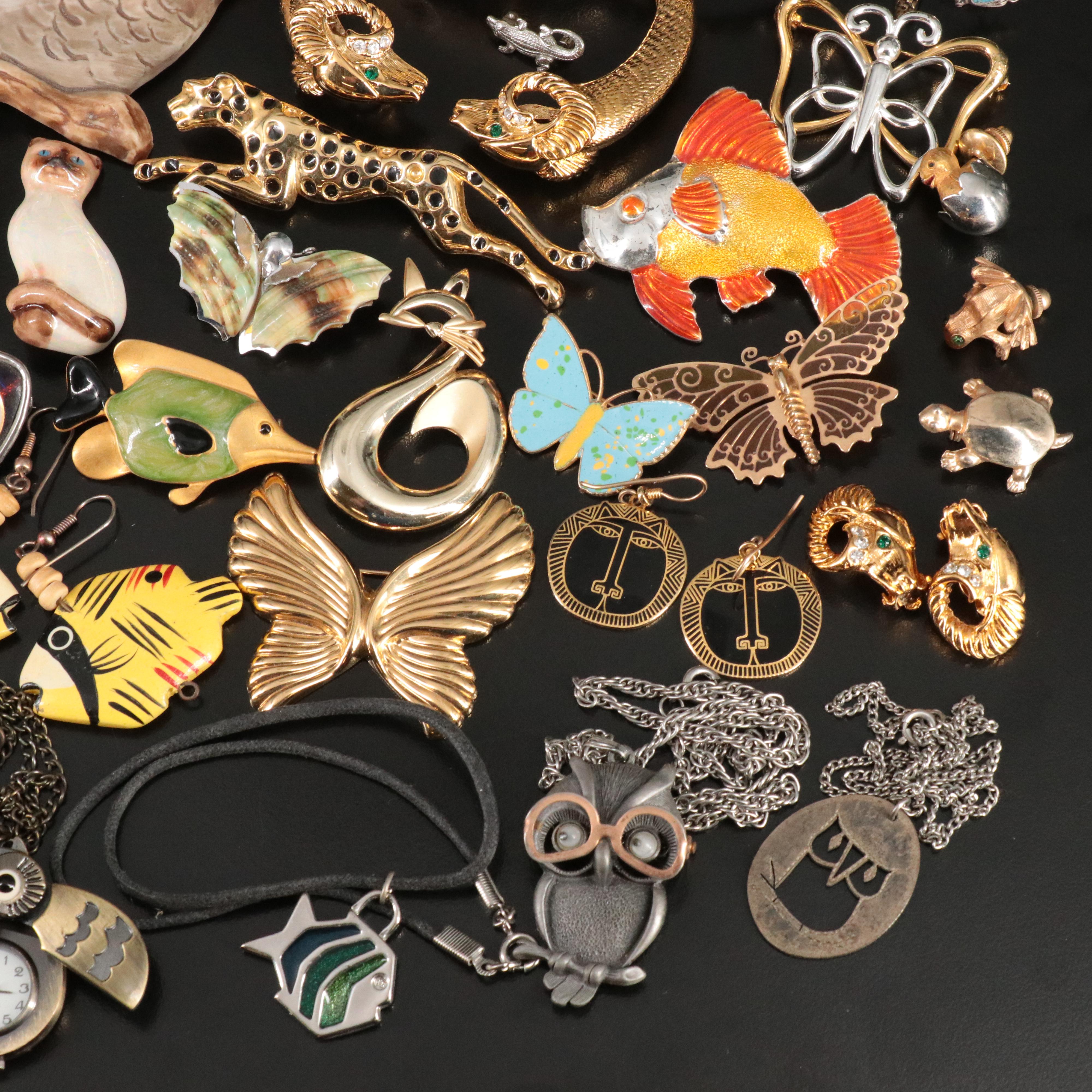 Reed & Barton Damascene Featured in Animal and Floral Themed Jewelry