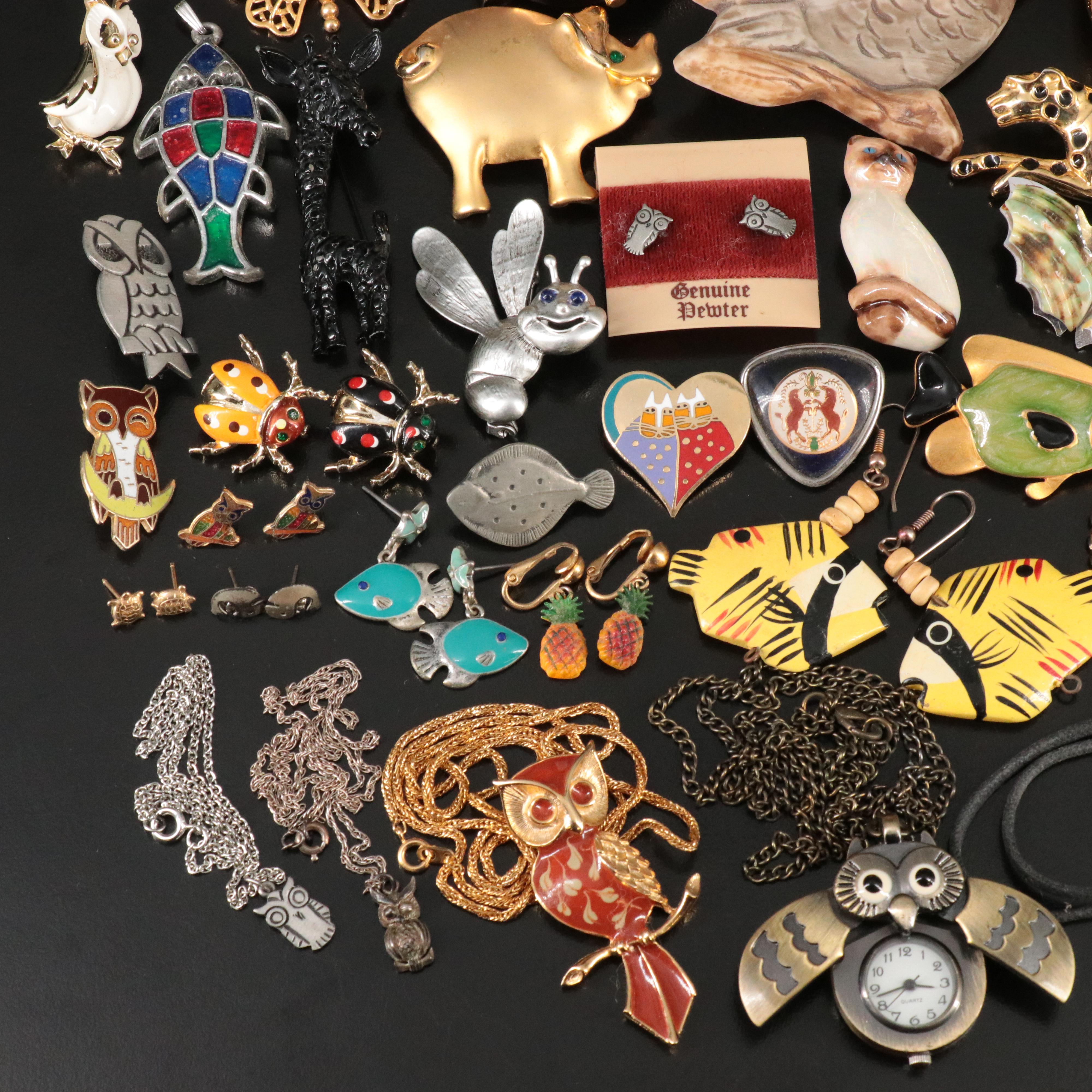 Reed & Barton Damascene Featured in Animal and Floral Themed Jewelry