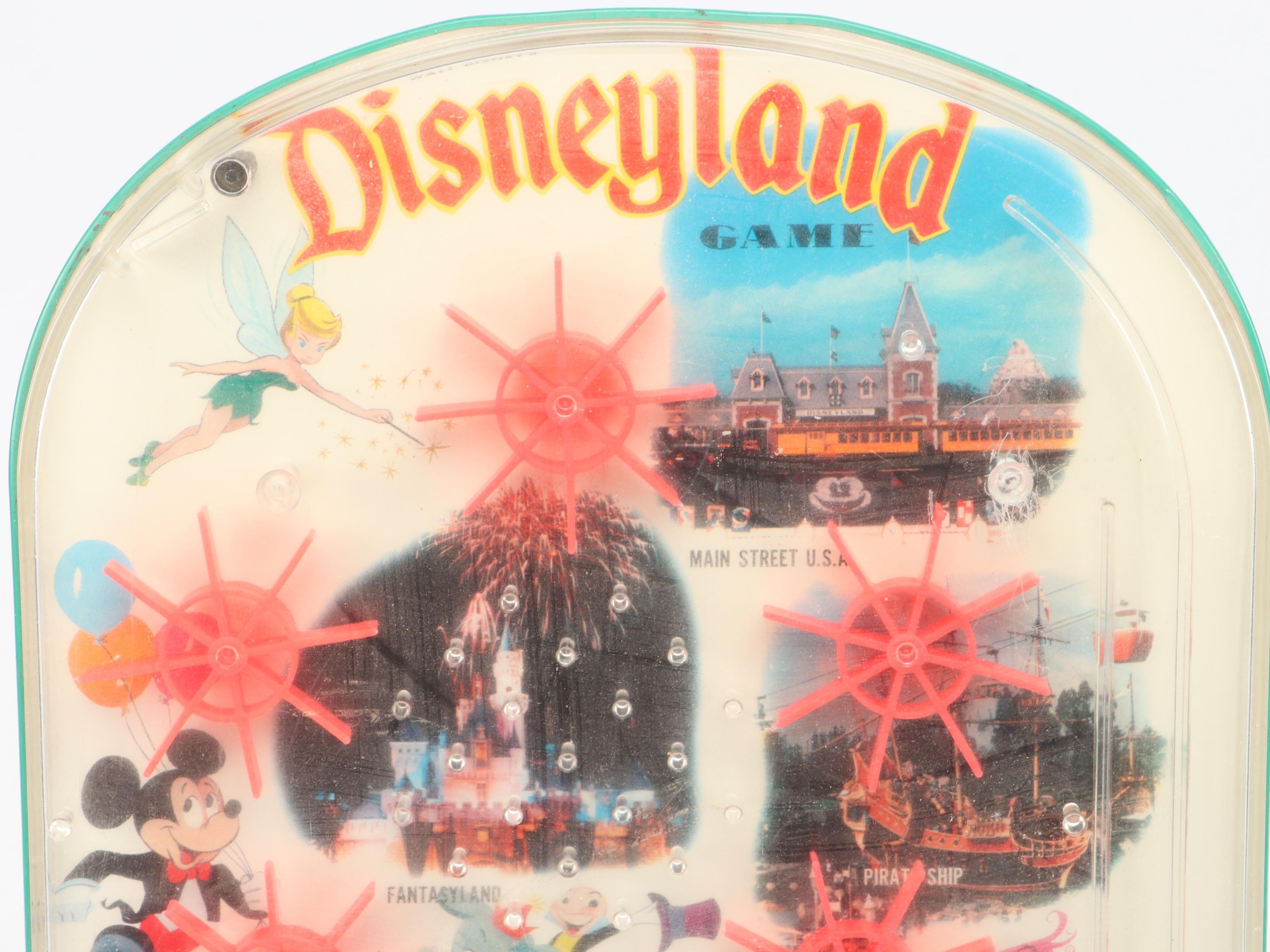 Disneyland Pinball Game with Hillerich & Bradsby Louisville Slugger Baseball Bat