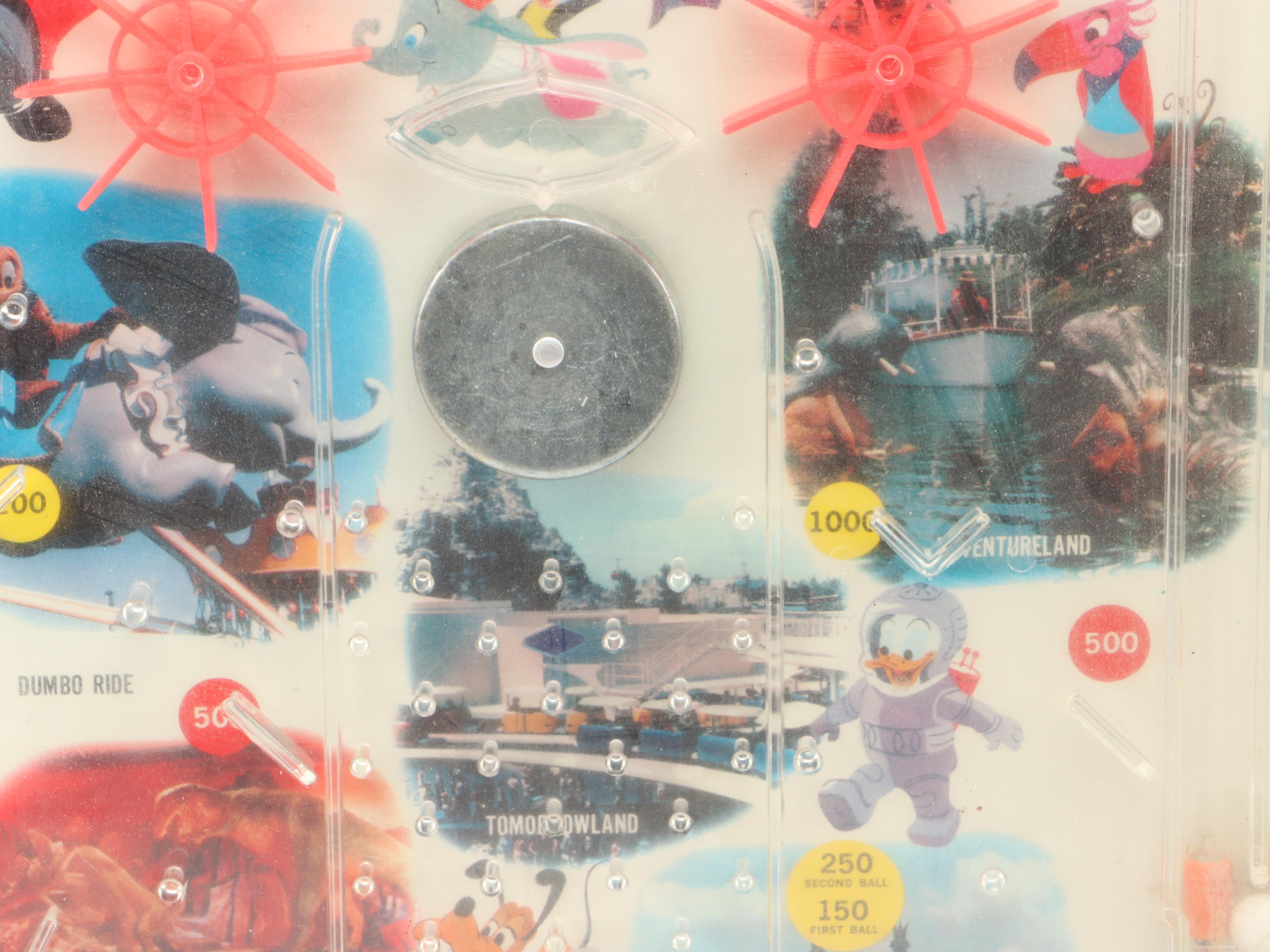 Disneyland Pinball Game with Hillerich & Bradsby Louisville Slugger Baseball Bat