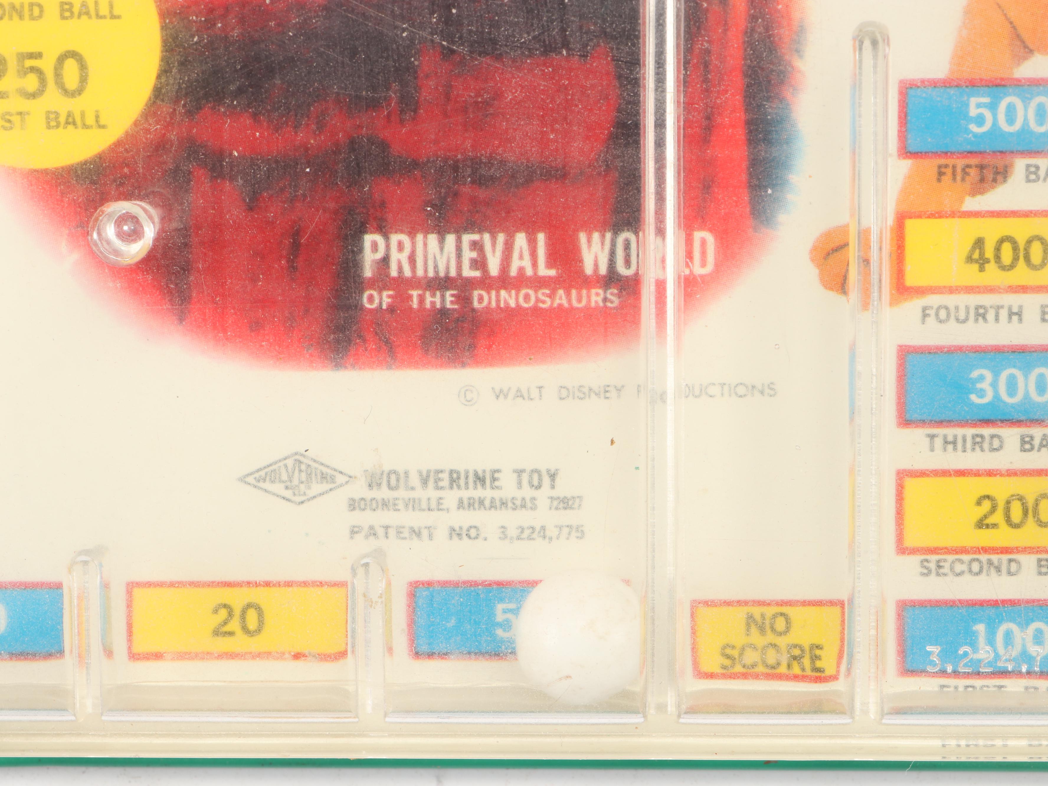 Disneyland Pinball Game with Hillerich & Bradsby Louisville Slugger Baseball Bat