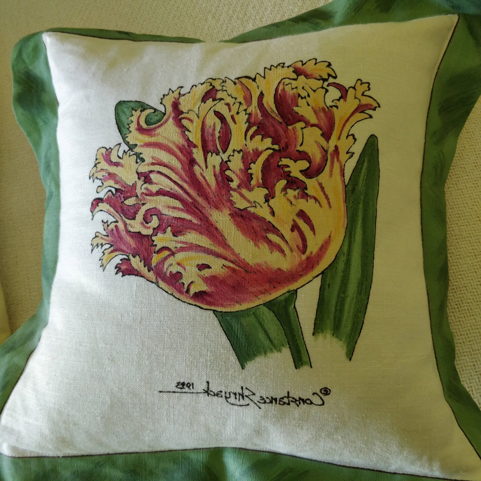 Upholstered Queen Headboard, Including Yves Delorme Bedding