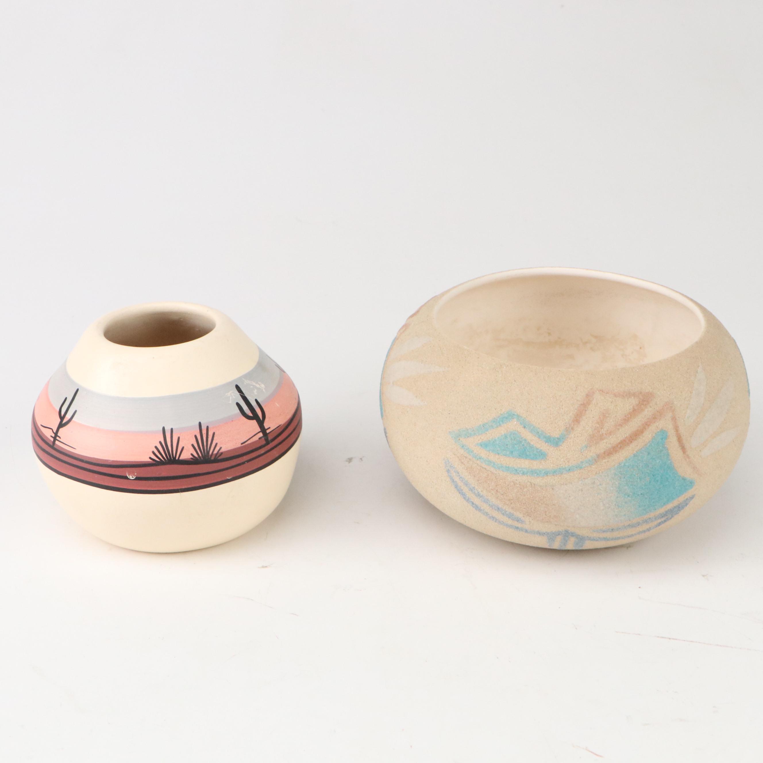 Nizhoni Pottery Wedding Vase with  Martin Decory Sioux Pastel Vase and More