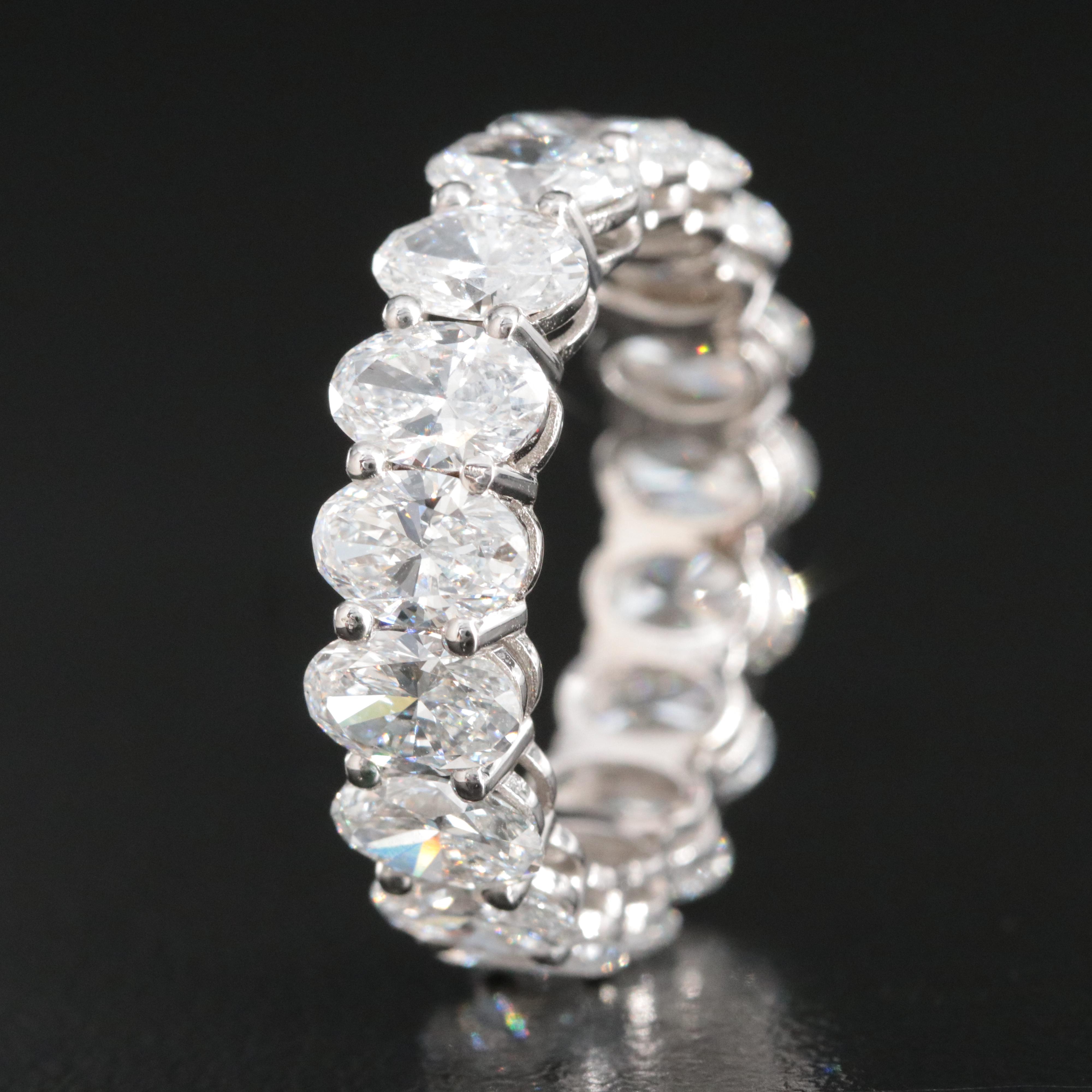 18K 6.69 CTW Lab Grown Diamond Eternity Band with IGI Report