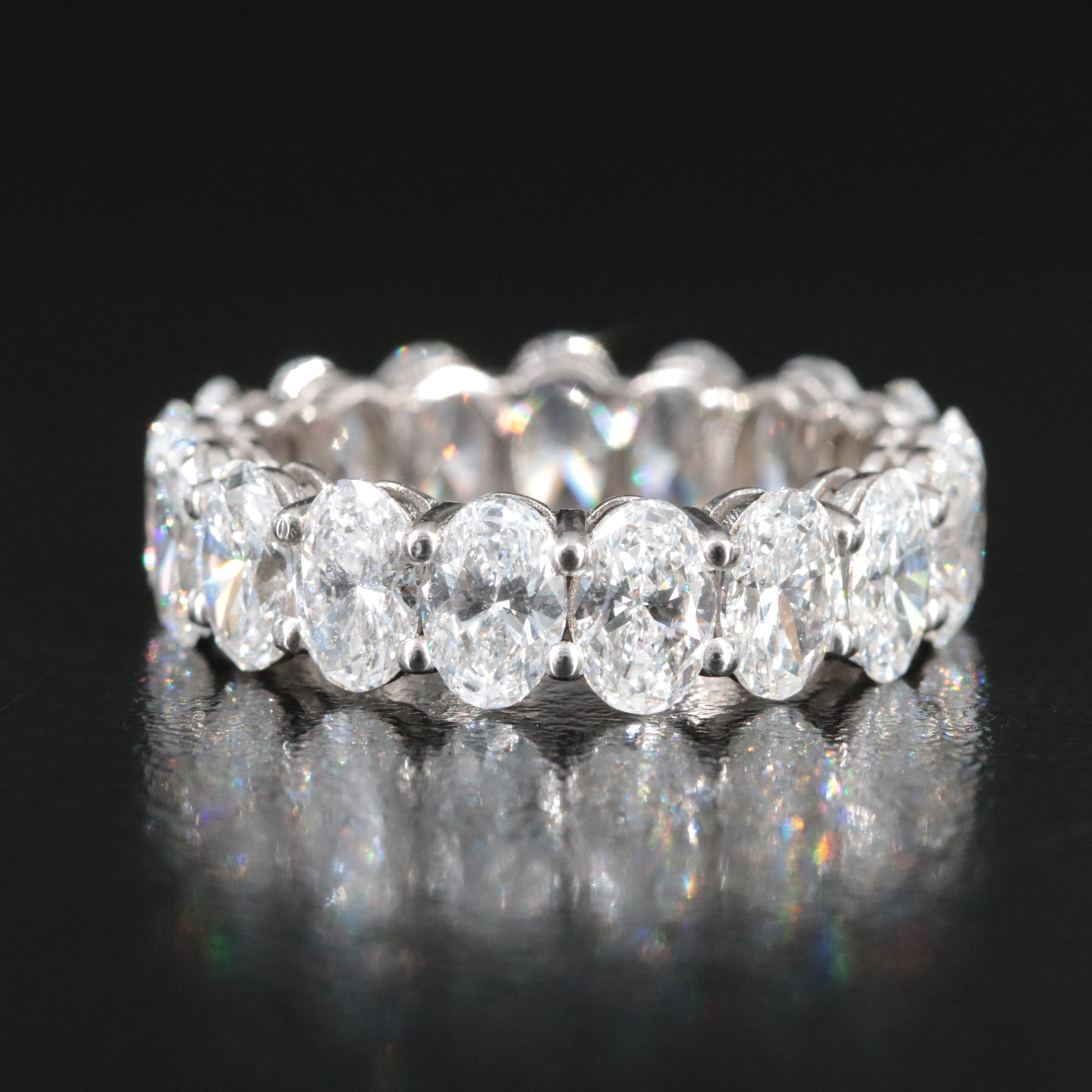 18K 6.69 CTW Lab Grown Diamond Eternity Band with IGI Report