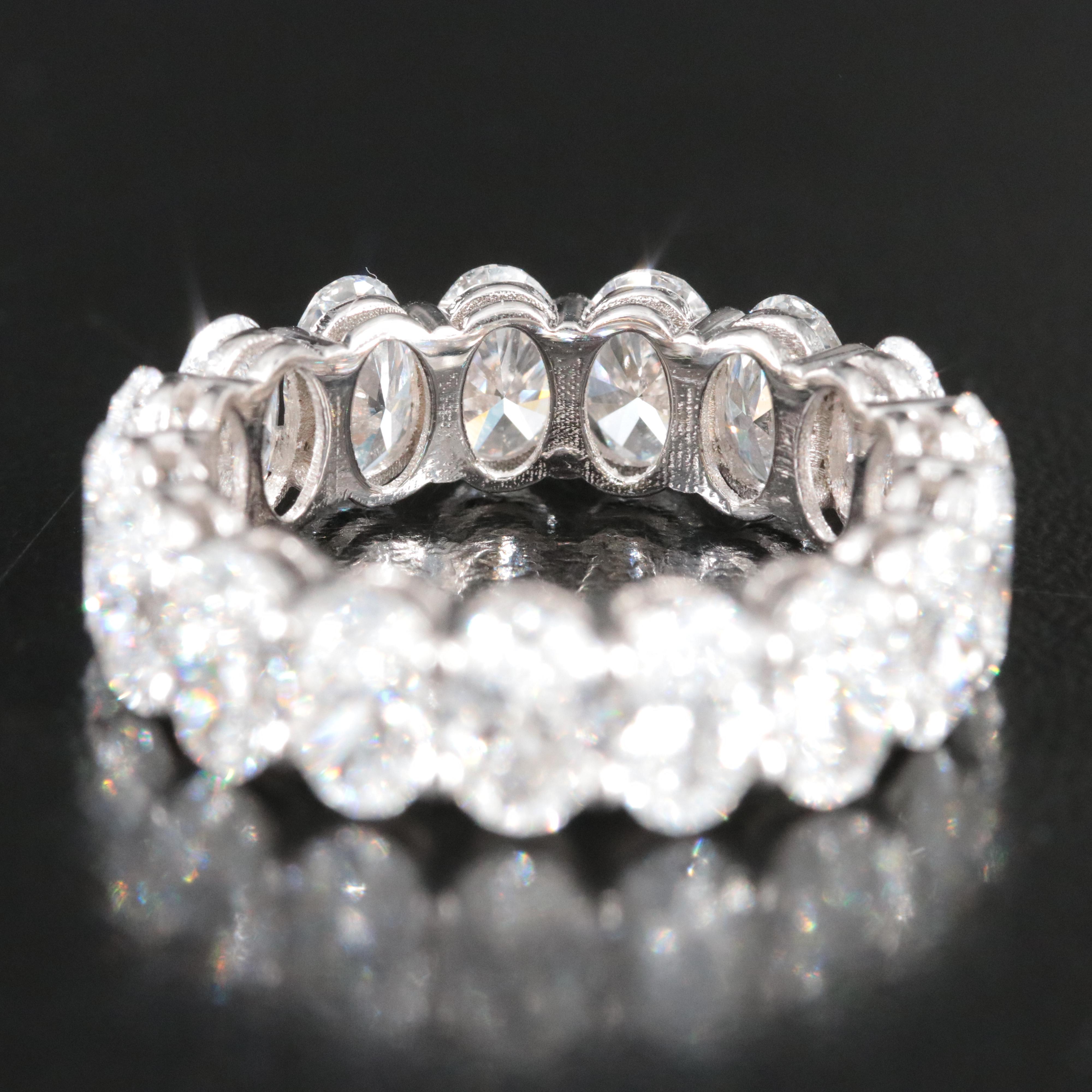 18K 6.69 CTW Lab Grown Diamond Eternity Band with IGI Report