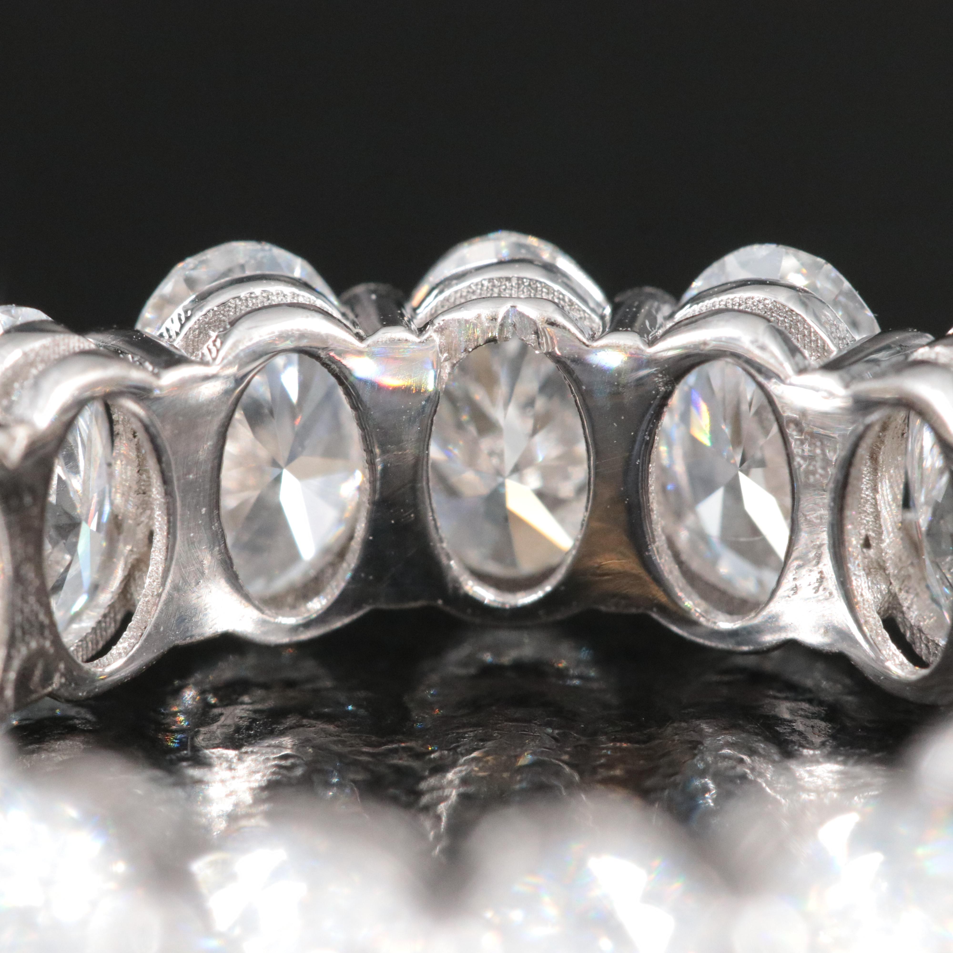 18K 6.69 CTW Lab Grown Diamond Eternity Band with IGI Report
