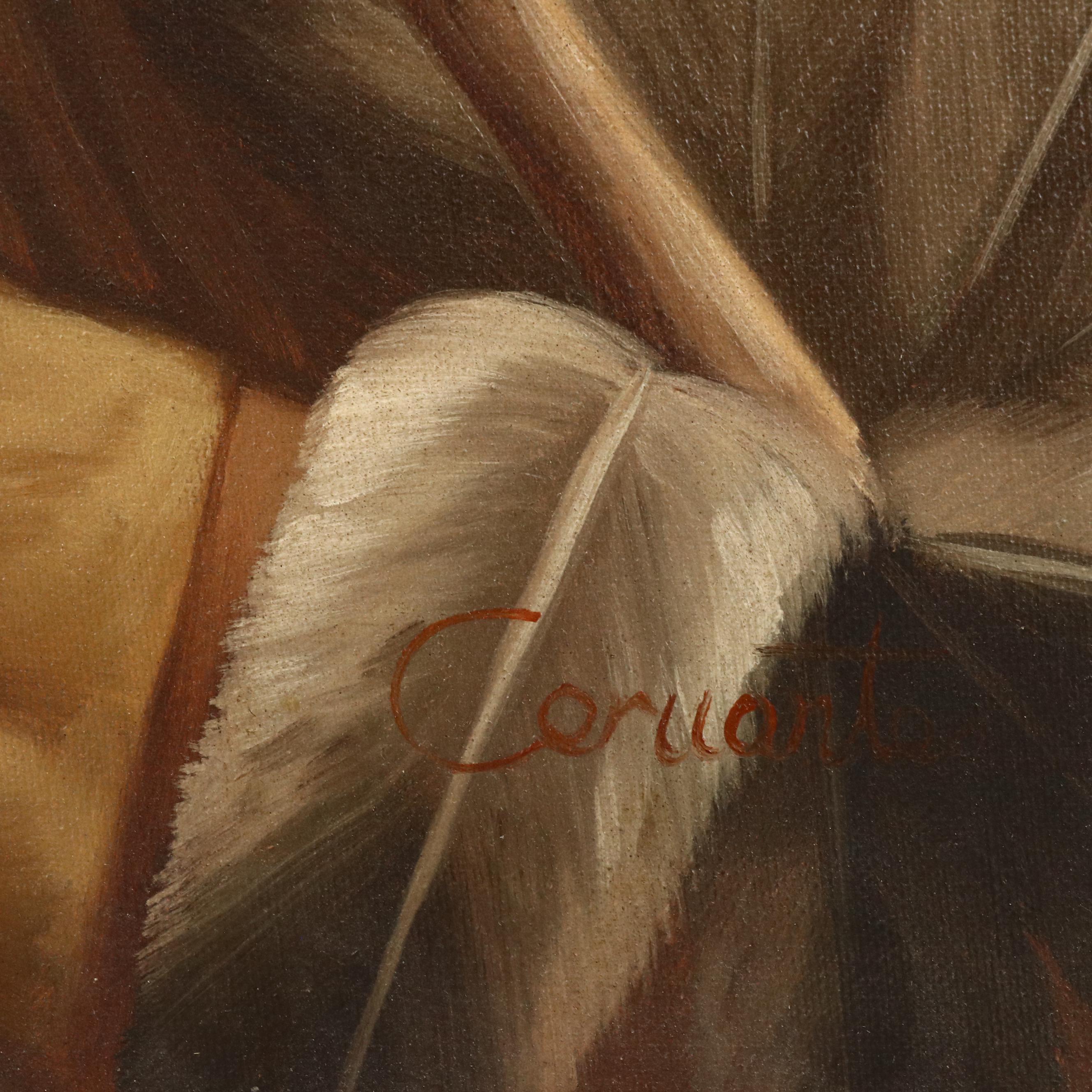 Oil Painting After Kenneth Su Portrait of a Native American