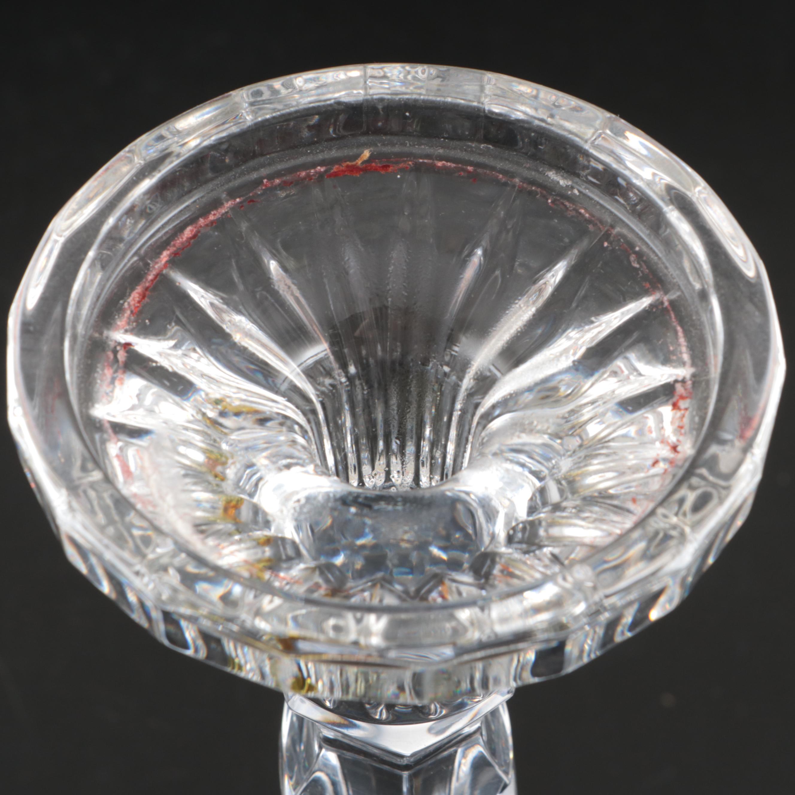 Waterford "Lismore" and Mikasa Crystal Candle Holders