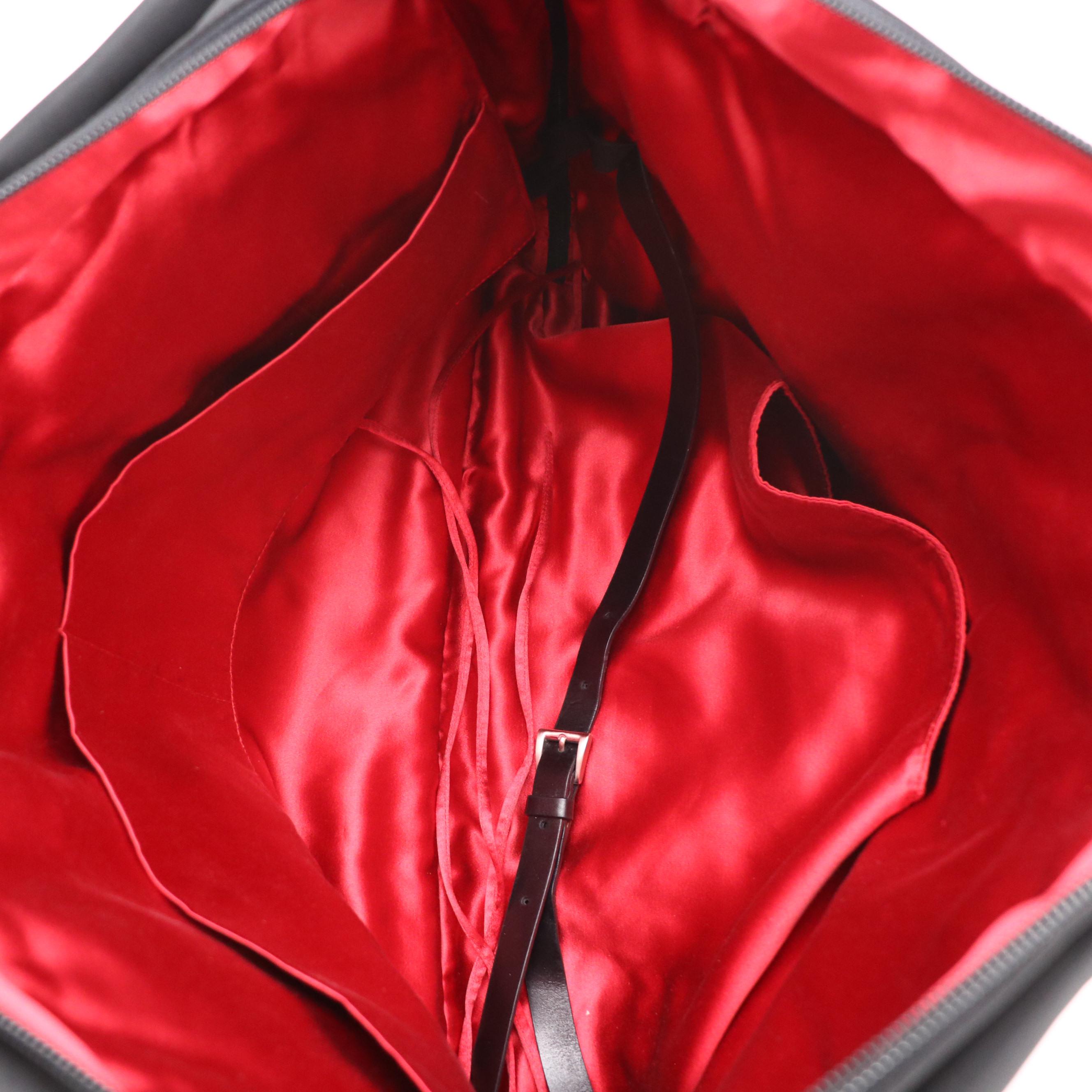 Prada Weekender Travel Bag in Black Tessuto Nylon and Lather Trim