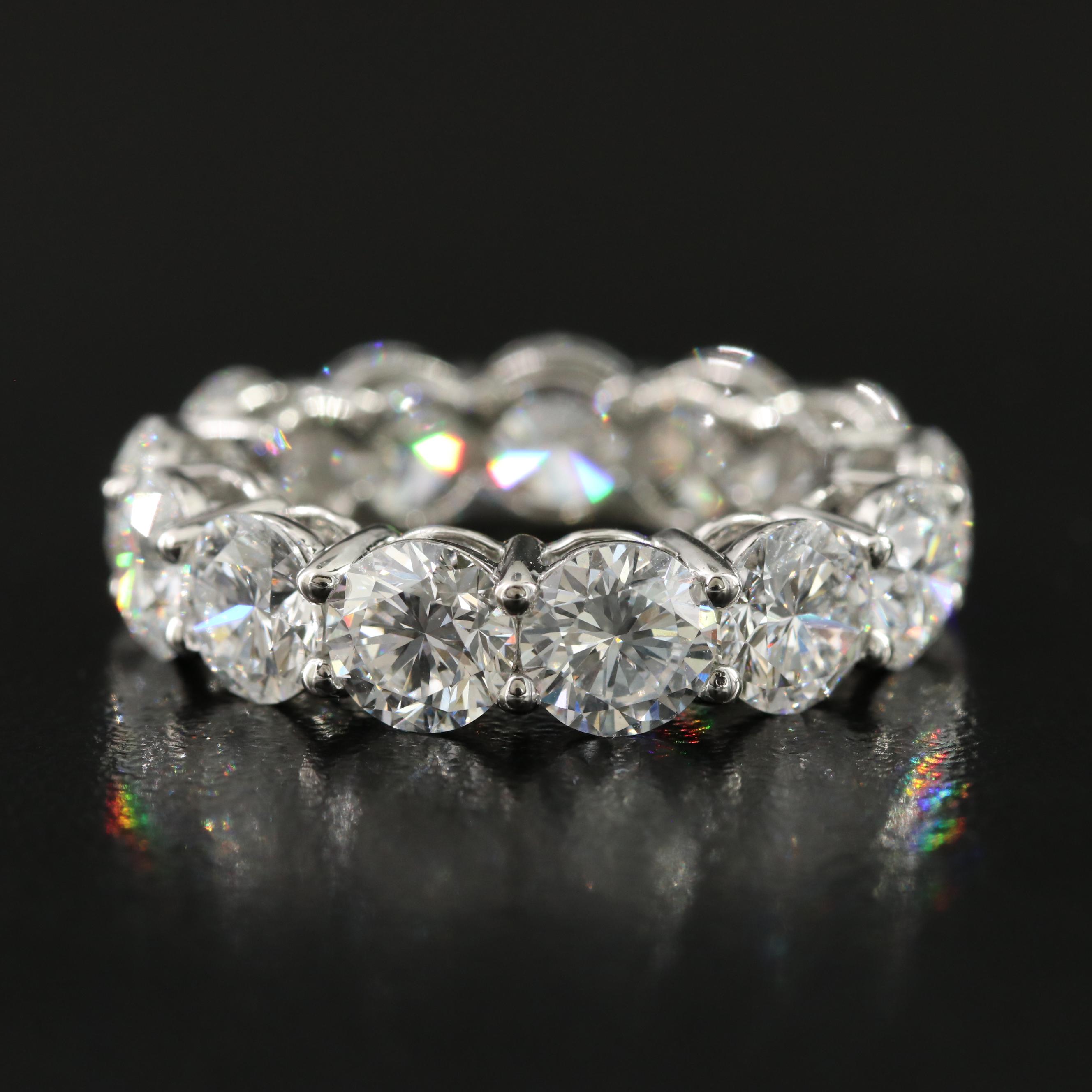 Platinum 9.40 CTW Lab Grown Diamond Eternity Band