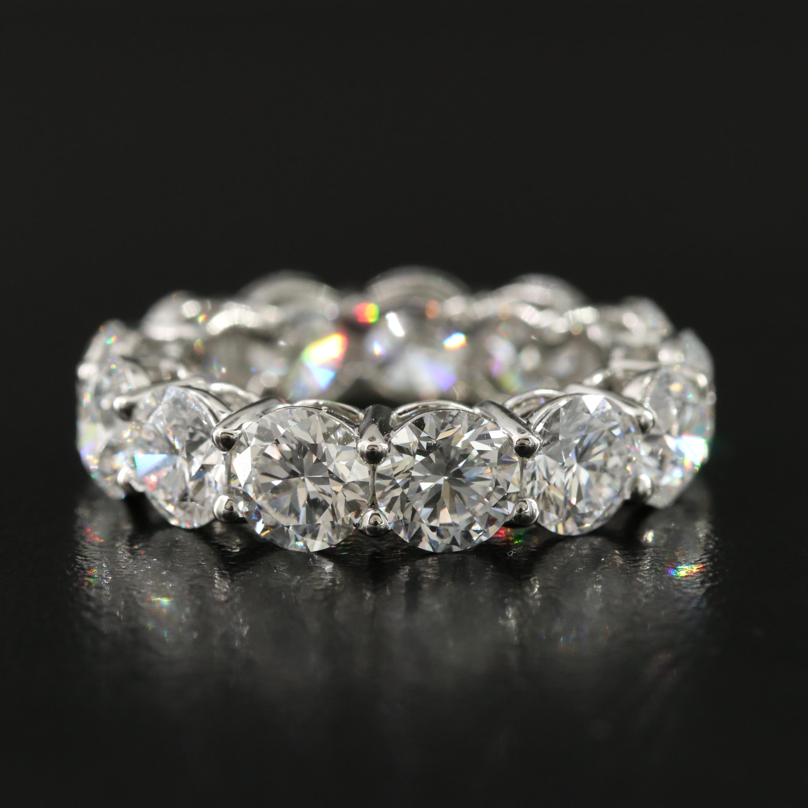 Platinum 9.40 CTW Lab Grown Diamond Eternity Band