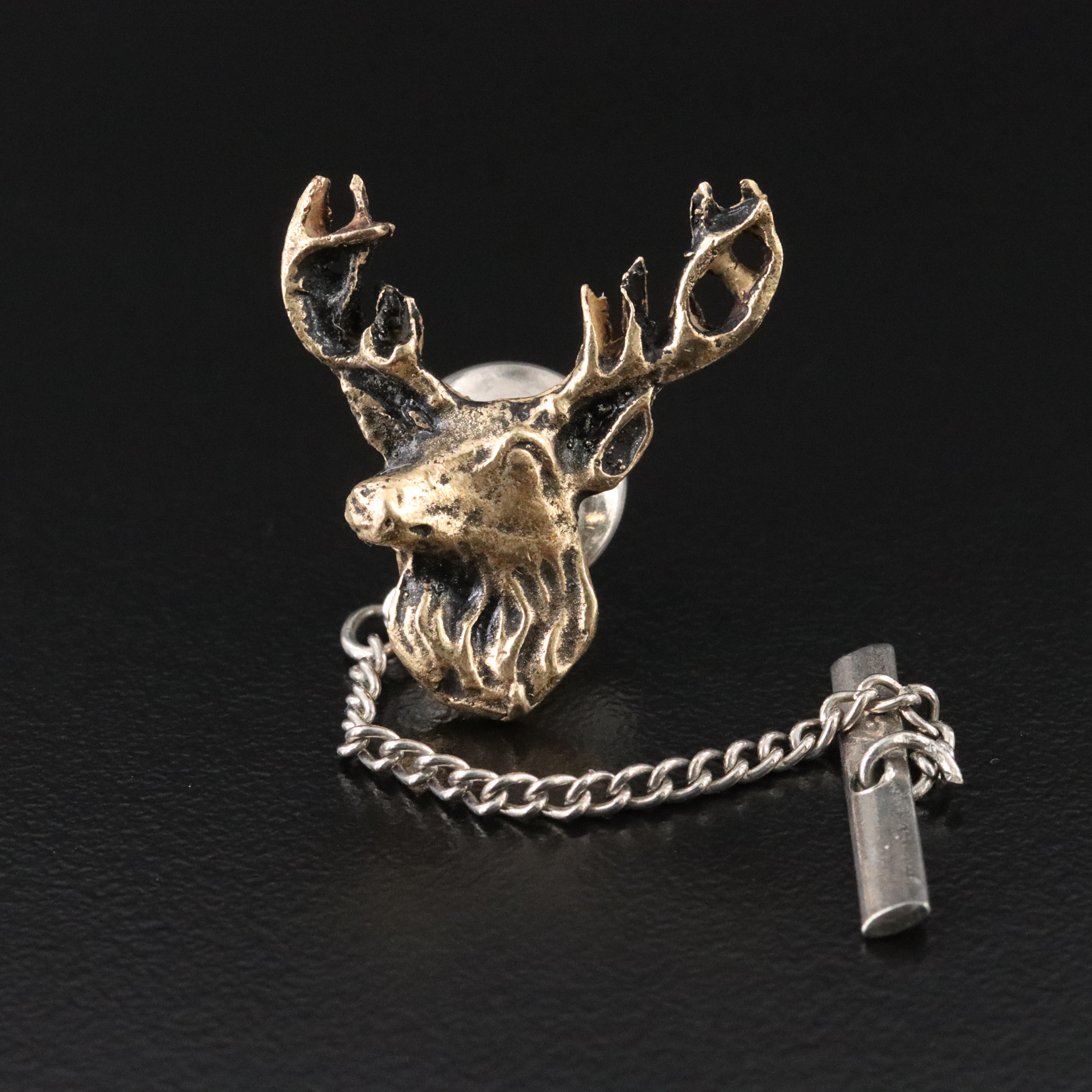 18K Elk Pin