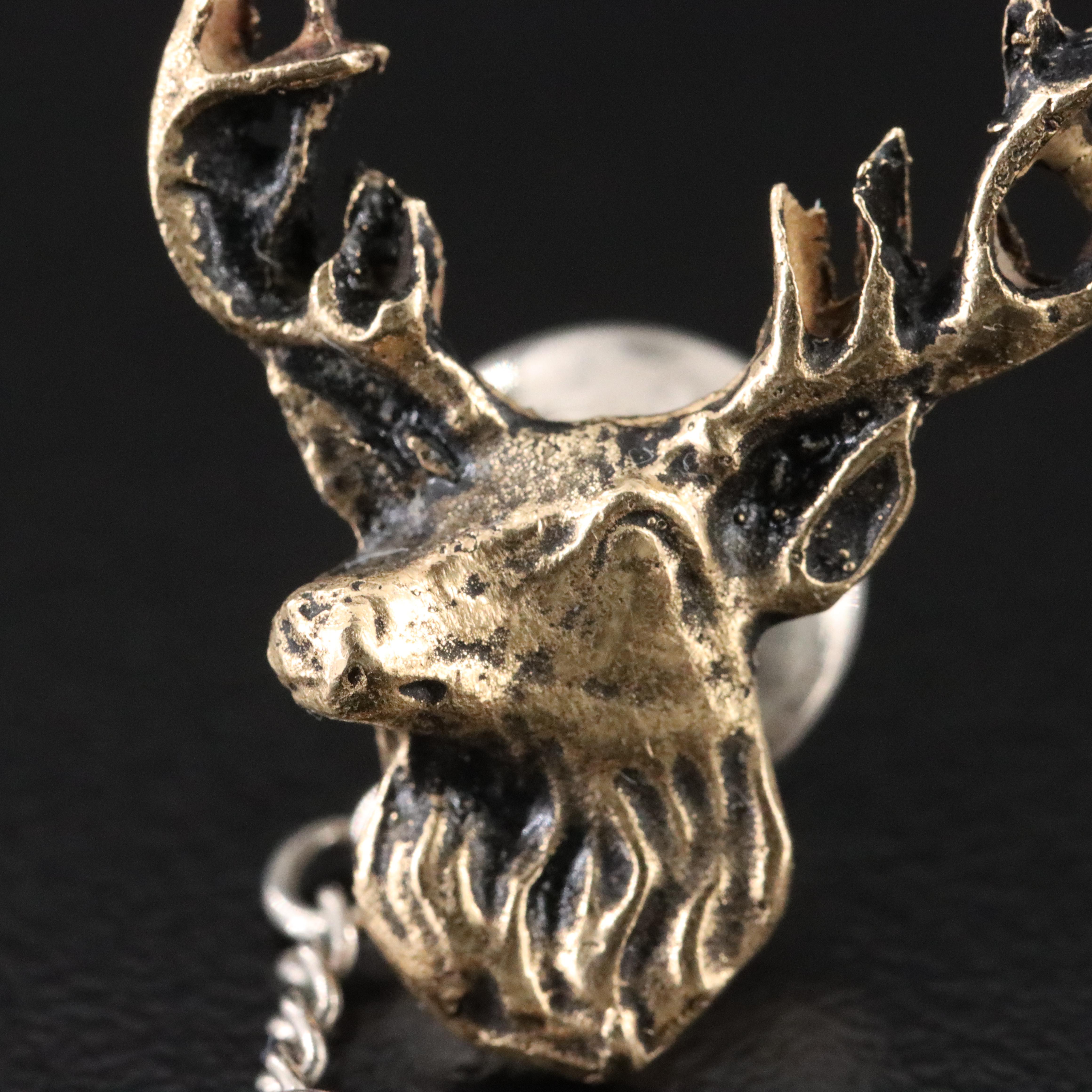 18K Elk Pin