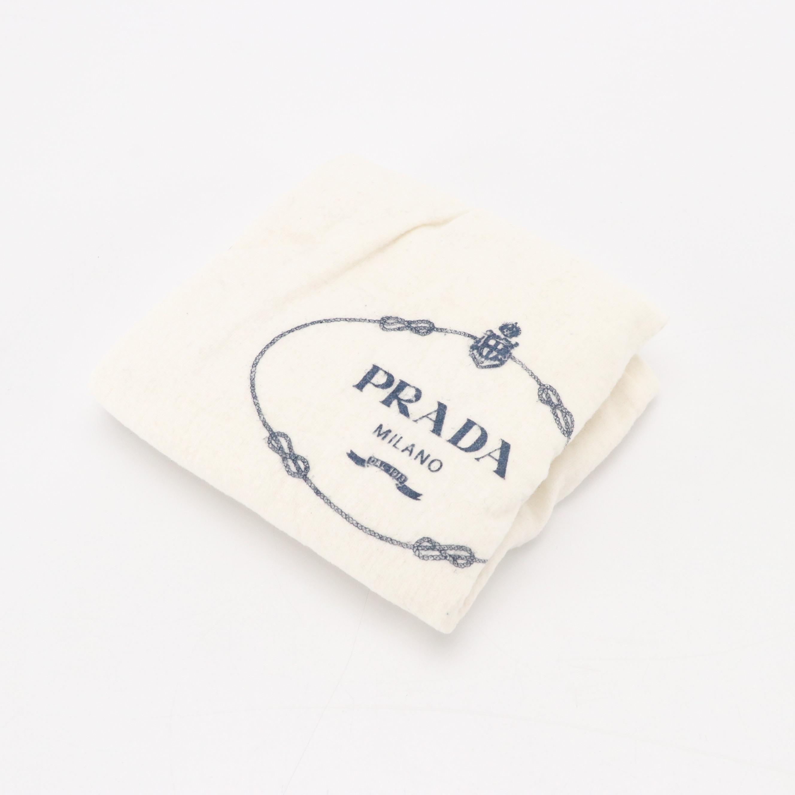 Prada Flap Top Top Handle Hand Bag in Black Shiny Leather