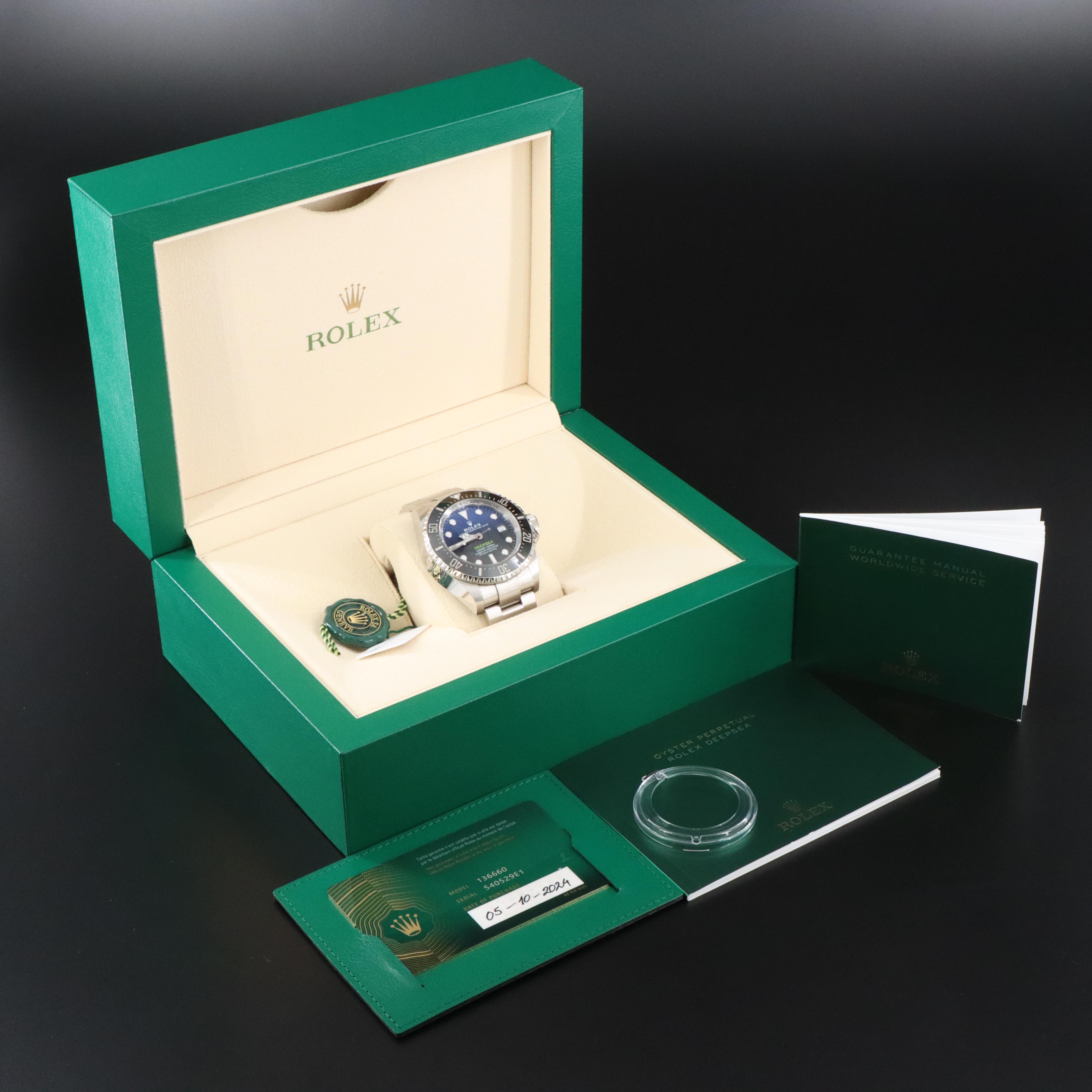 Rolex Sea-Dweller Deepsea 136660 Blue/Black 44mm Steel Automatic Watch 2024