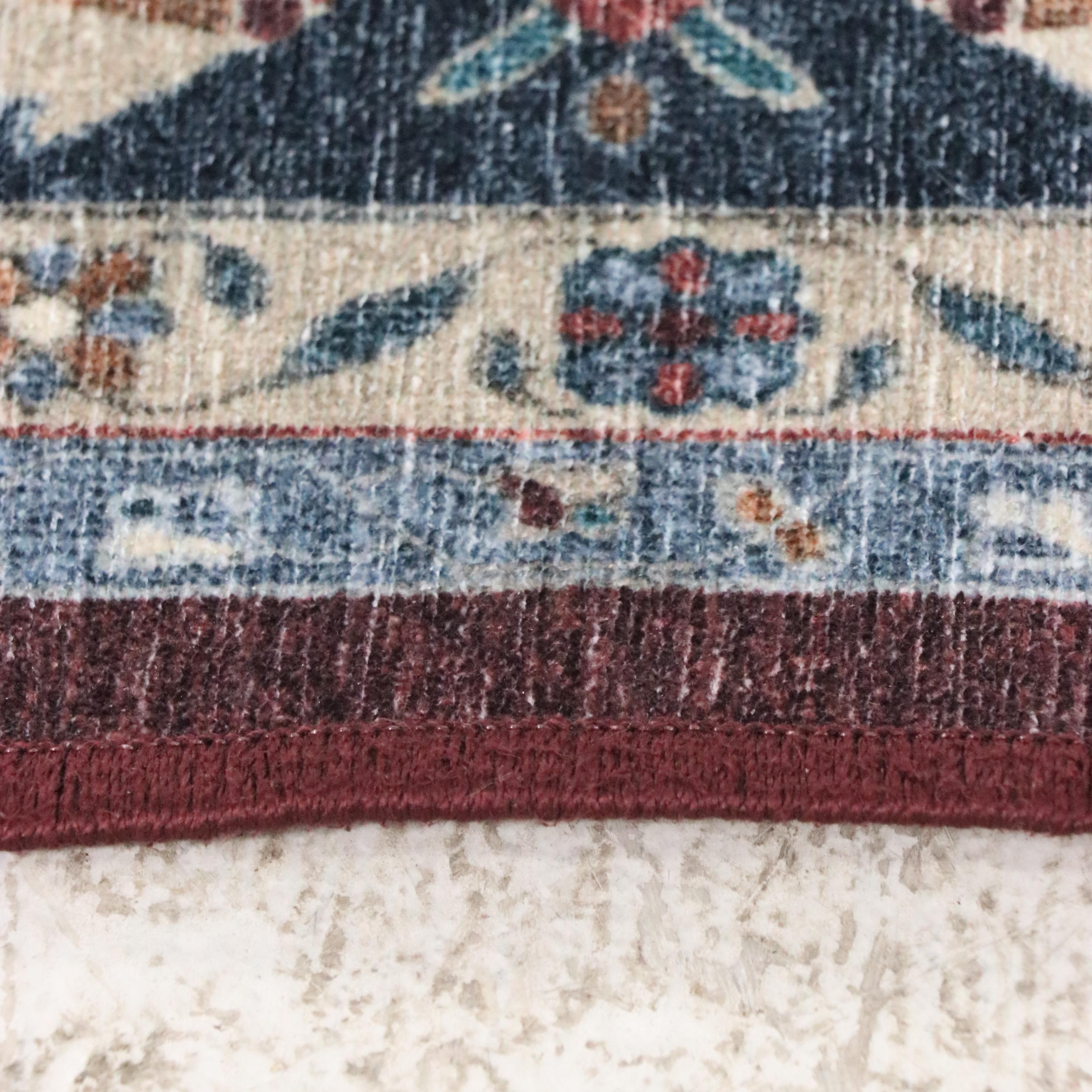 6'1 x 8'11 Machine Made Ruggable Area Rug with Base