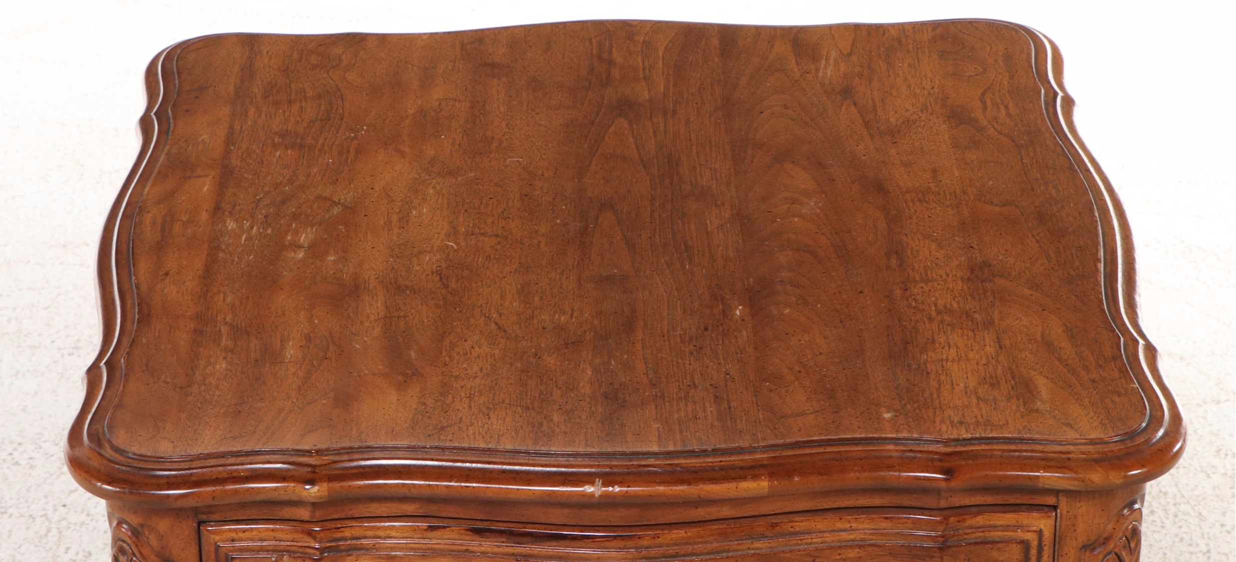 Davis French Provincial Style Pecan End Table, Mid to Late 20th Century