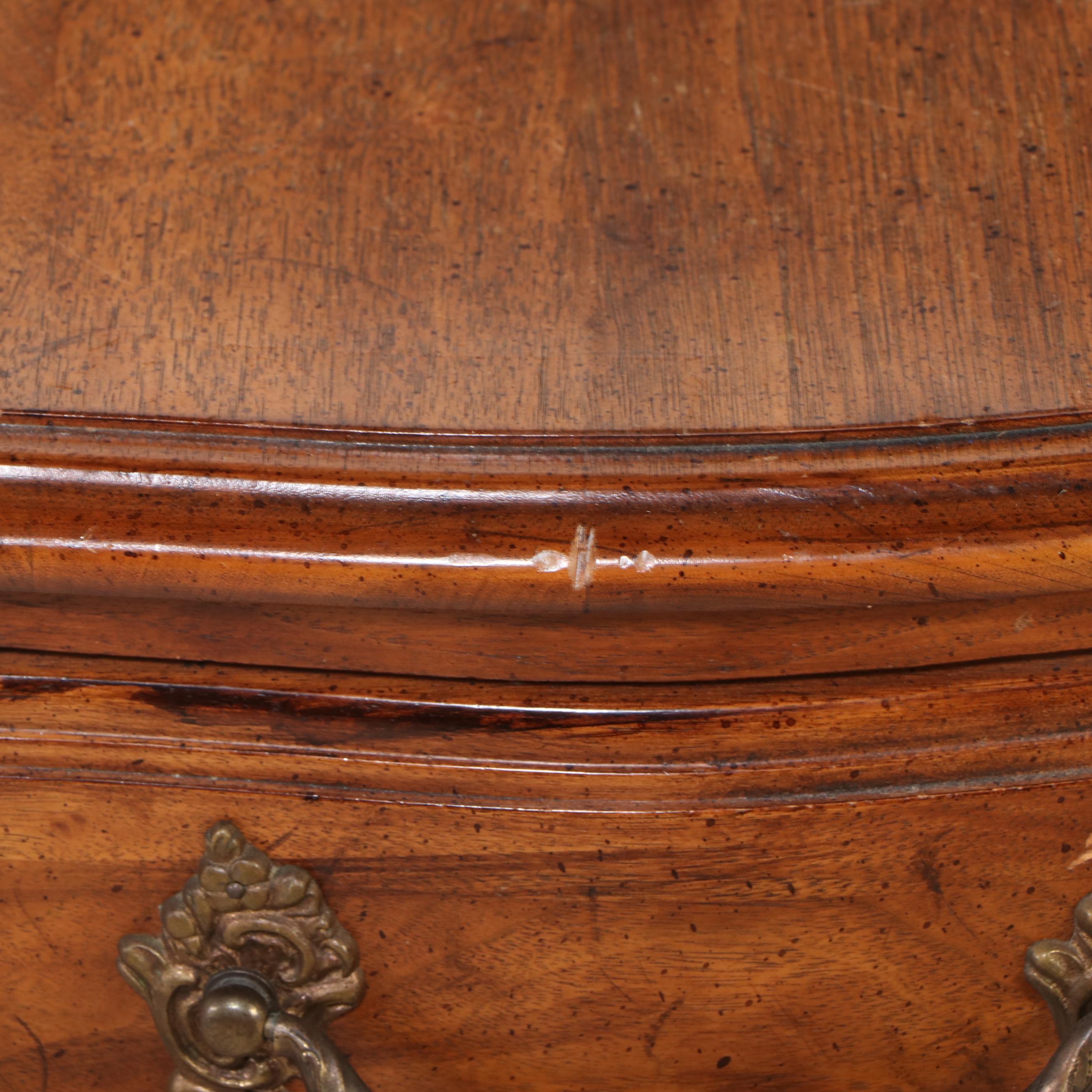 Davis French Provincial Style Pecan End Table, Mid to Late 20th Century