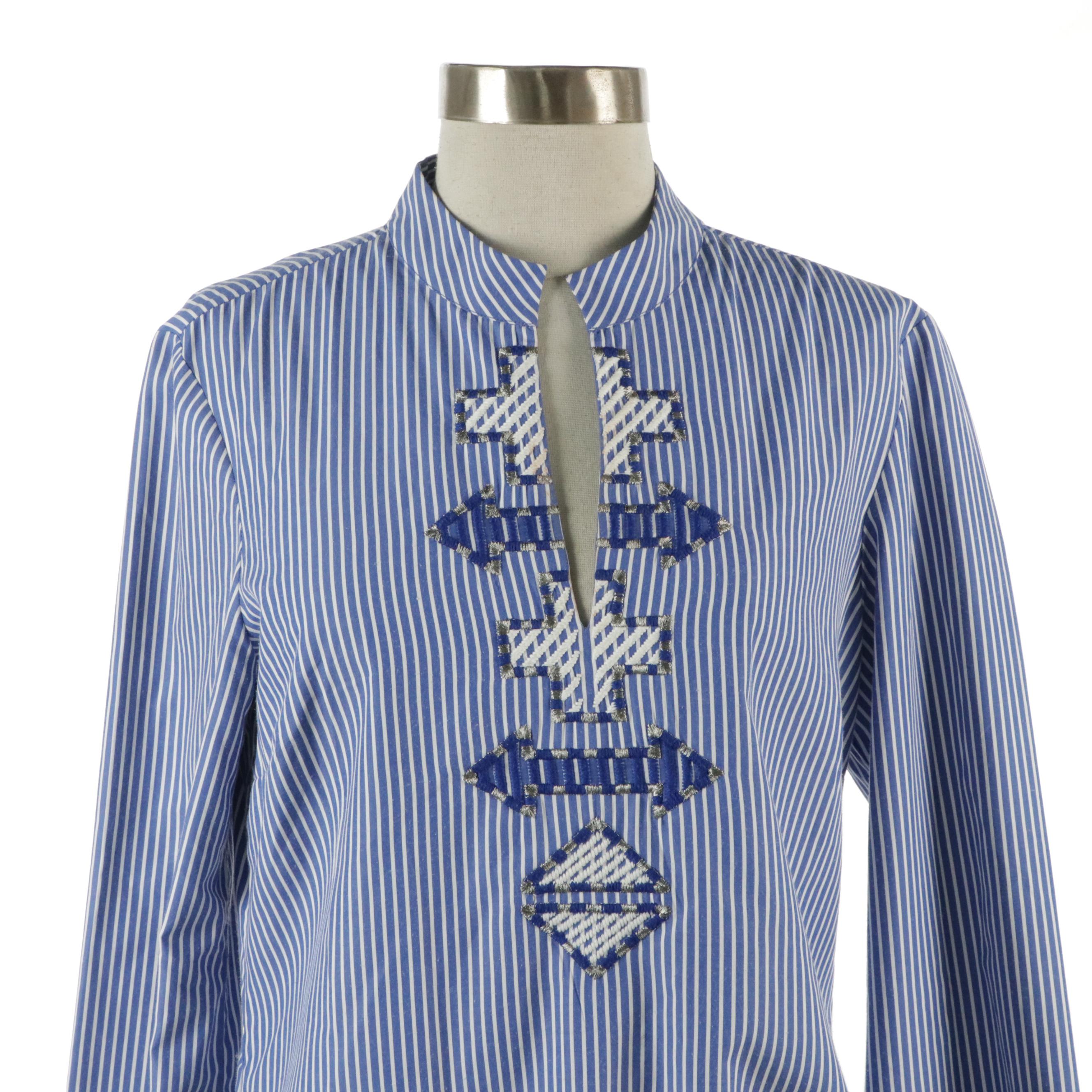 Tory Burch Beaded and Embroidered Tunic Dresses/Tops