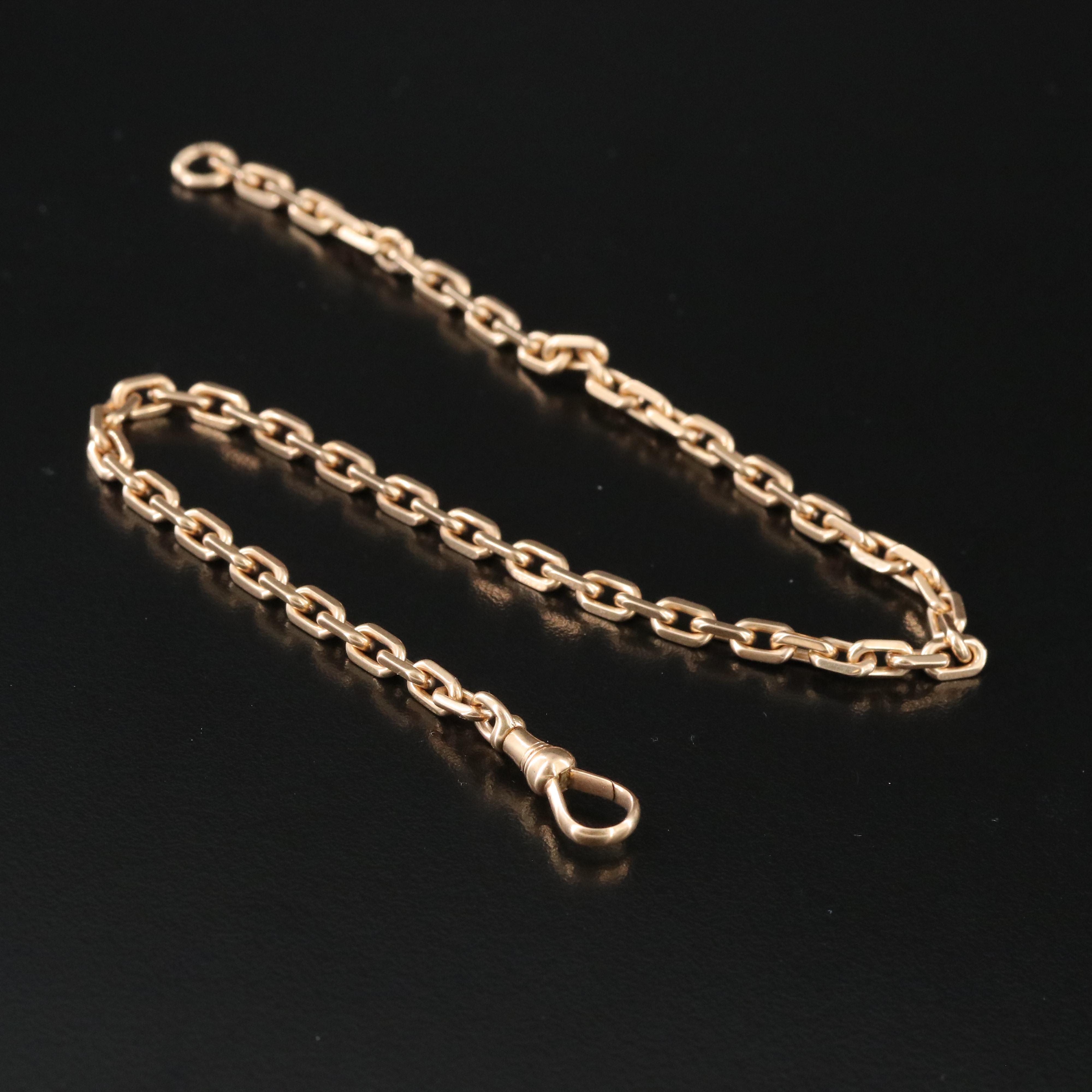Antique 14K Cable Watch Chain