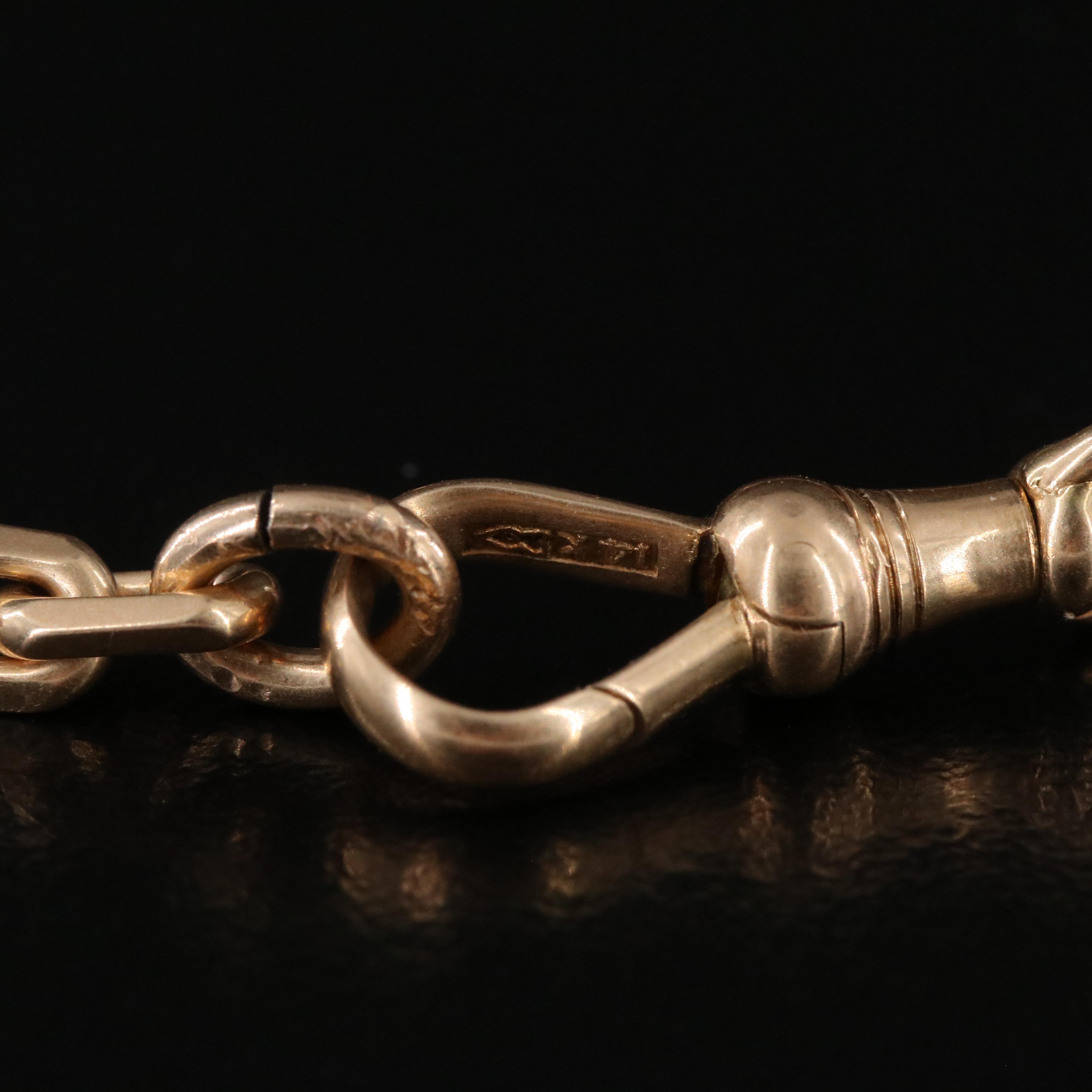 Antique 14K Cable Watch Chain