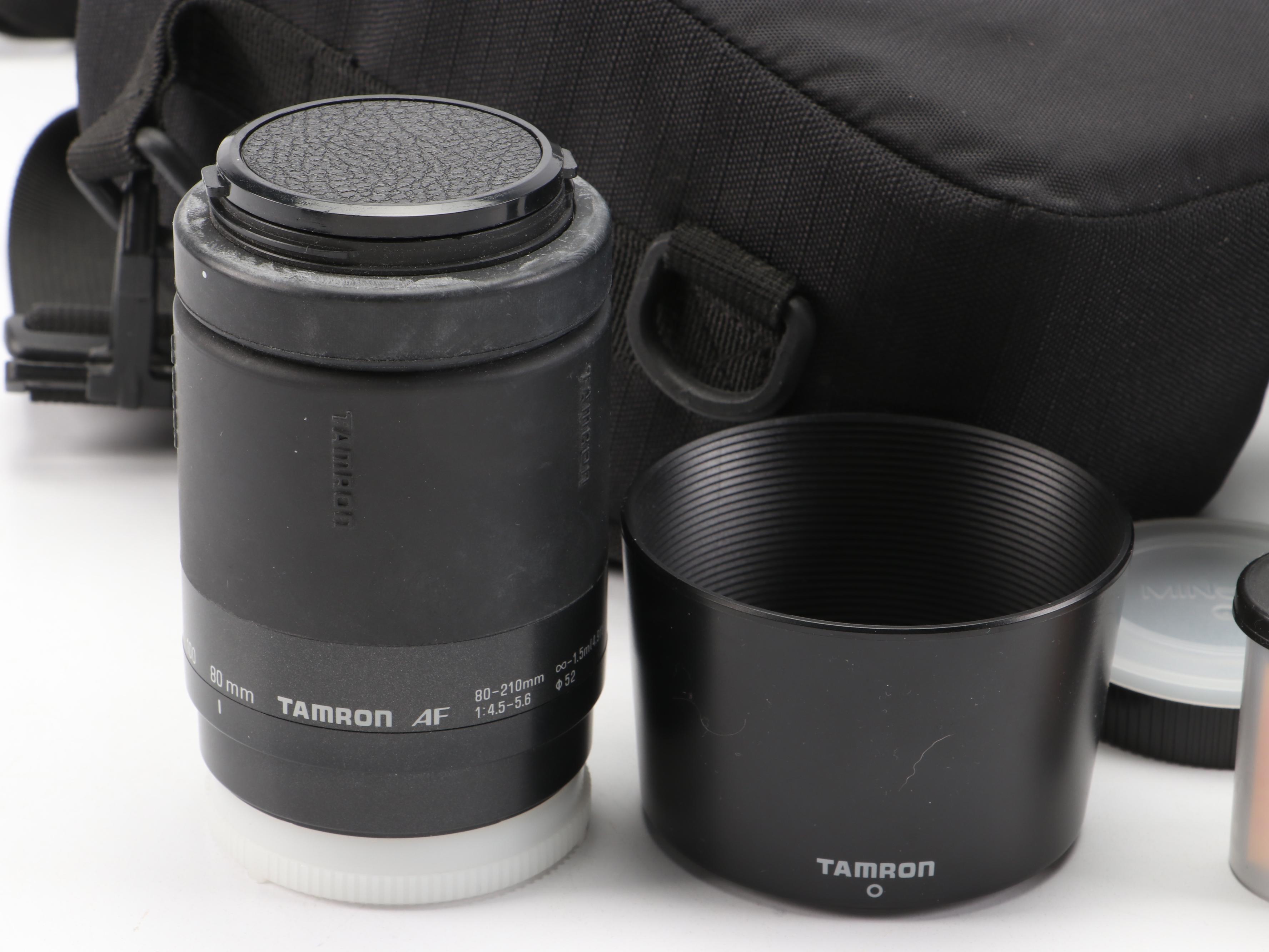 Minolta Maxxum 300si with AF Tamron Zoom Lens in Cases, 1990s