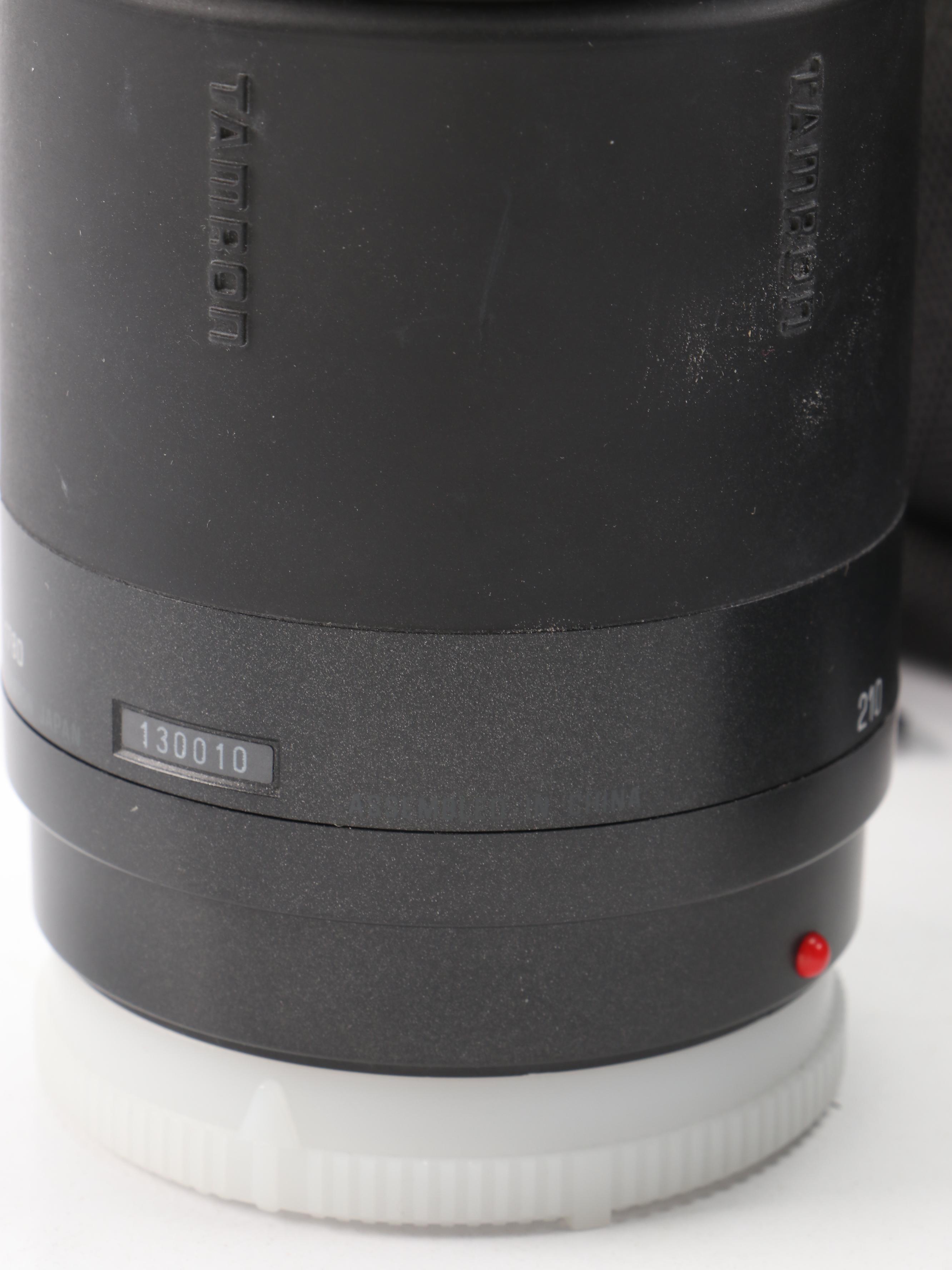 Minolta Maxxum 300si with AF Tamron Zoom Lens in Cases, 1990s