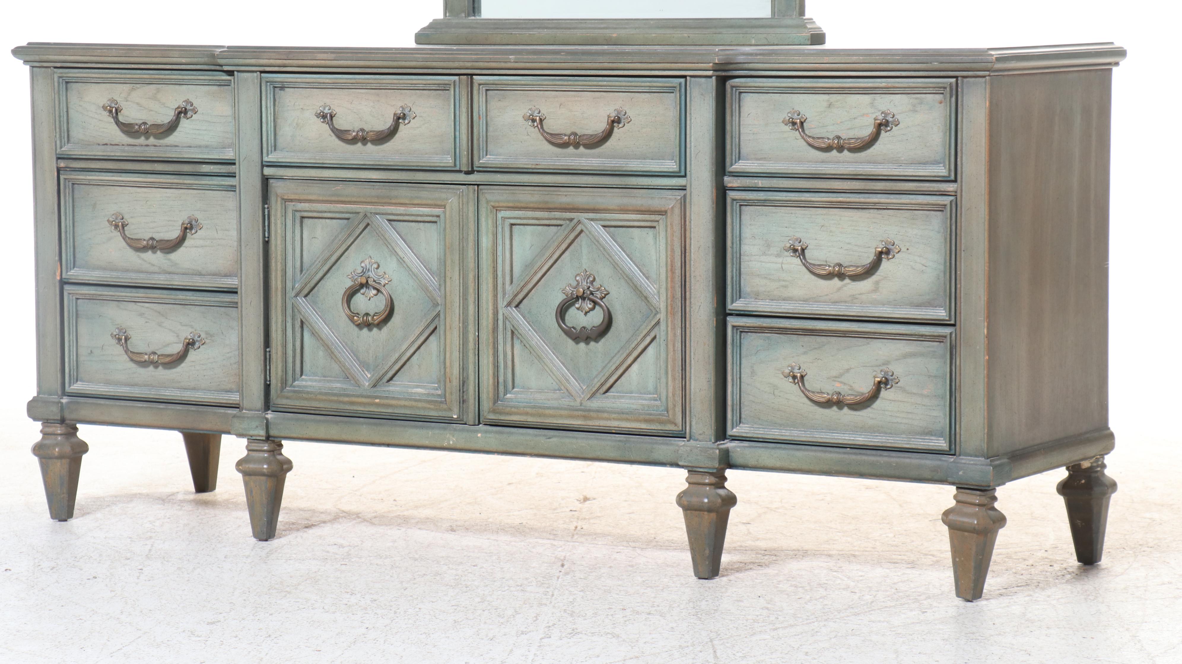 Stanley Furniture French Provincial Style Dresser with Mirror