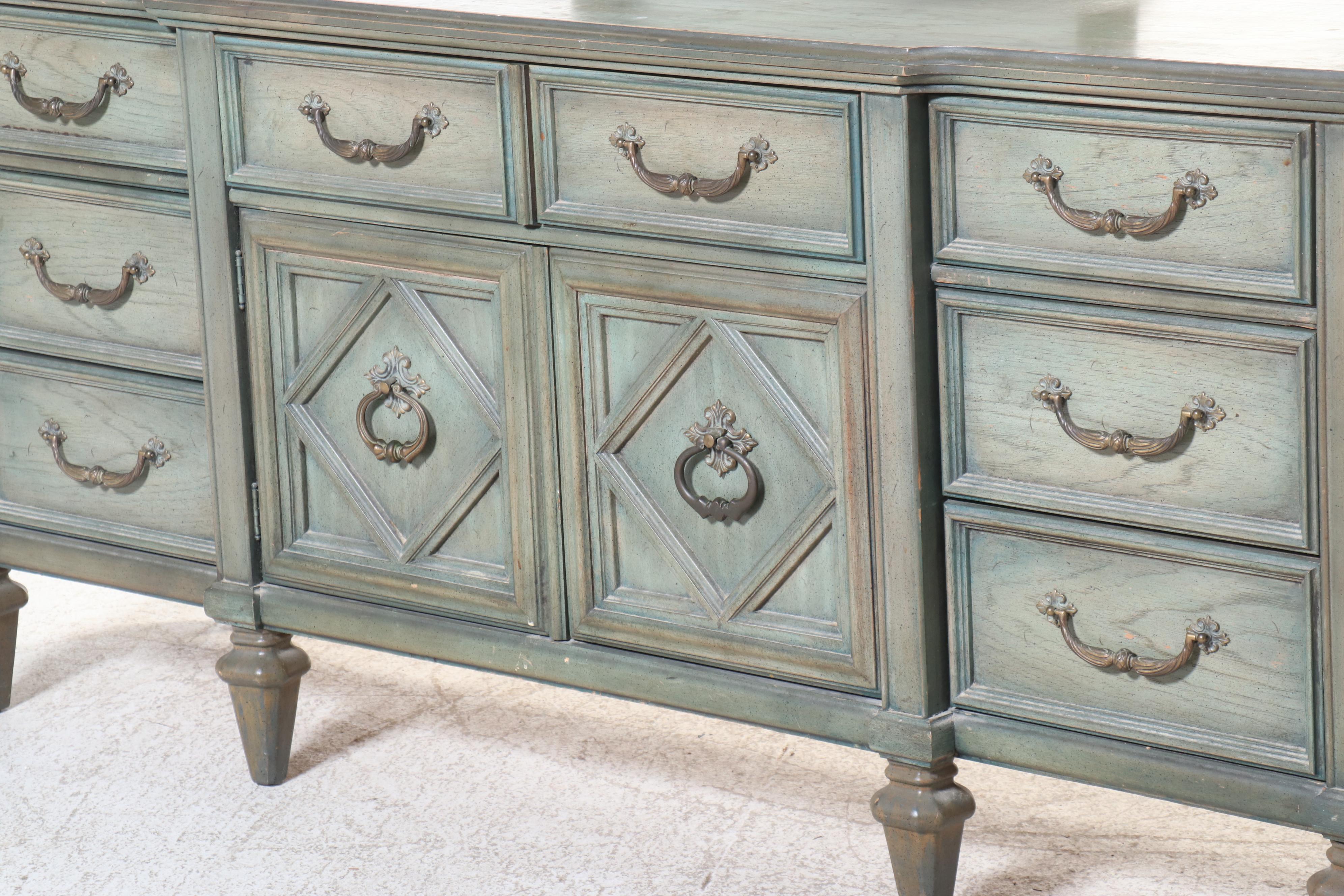 Stanley Furniture French Provincial Style Dresser with Mirror