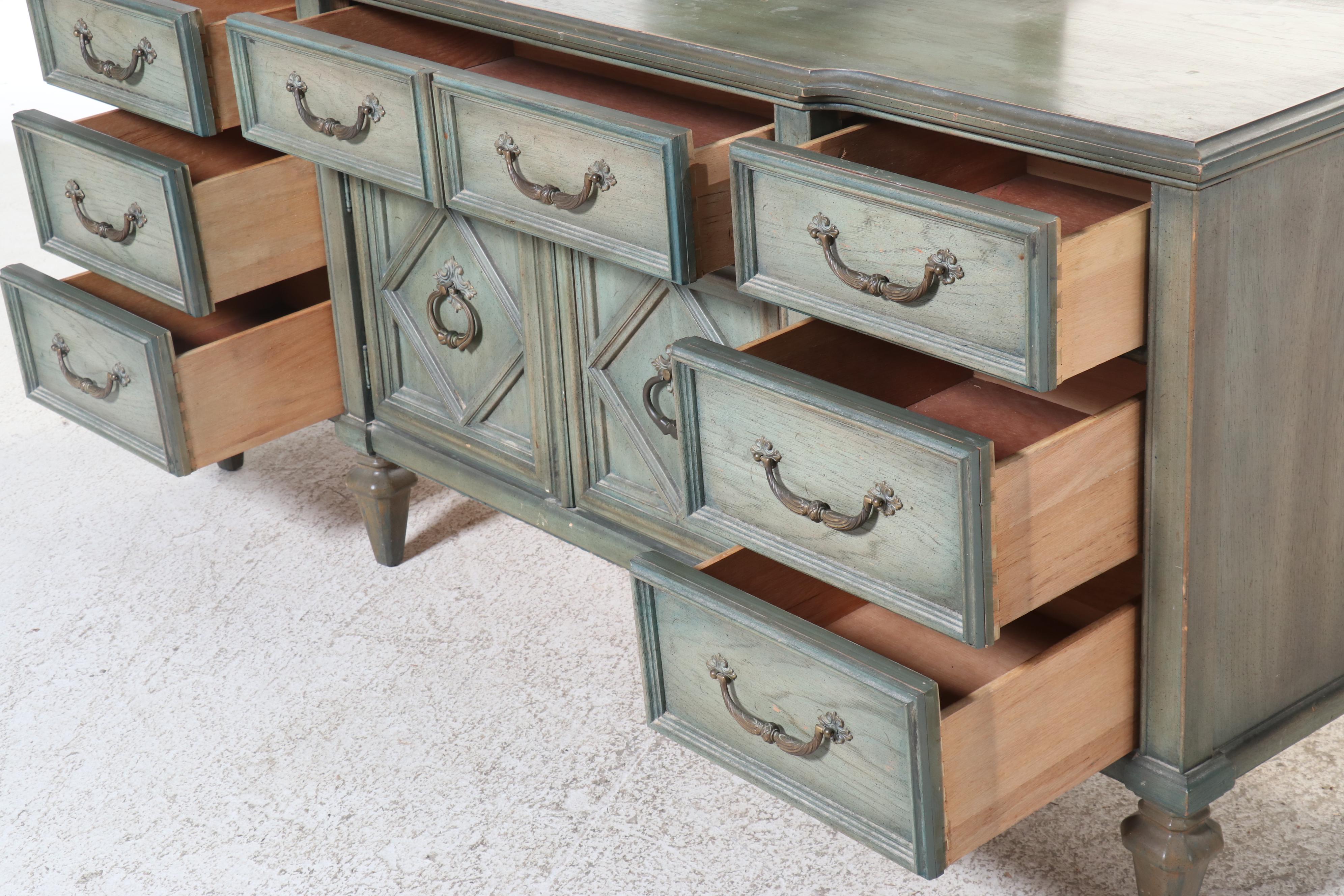 Stanley Furniture French Provincial Style Dresser with Mirror