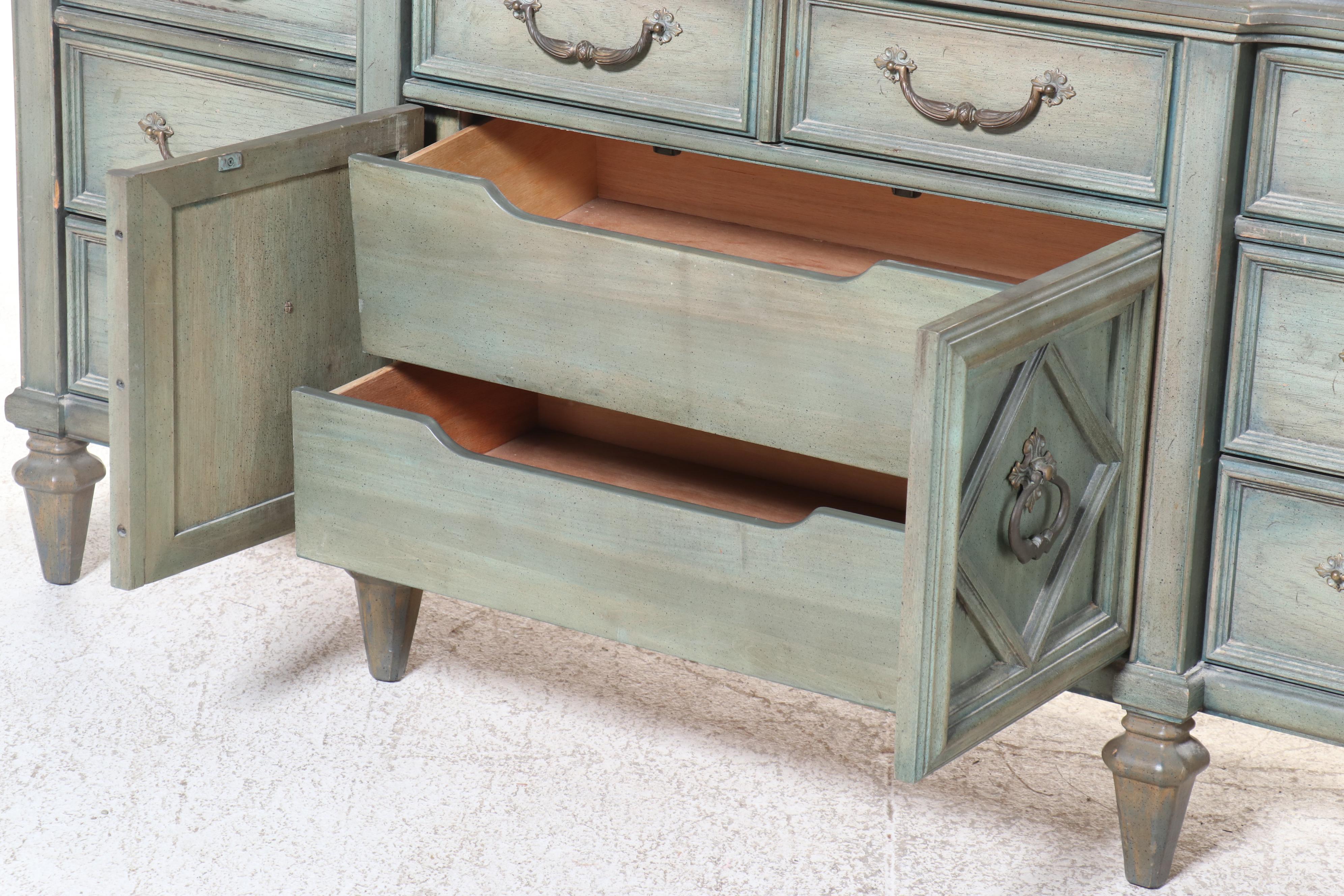 Stanley Furniture French Provincial Style Dresser with Mirror