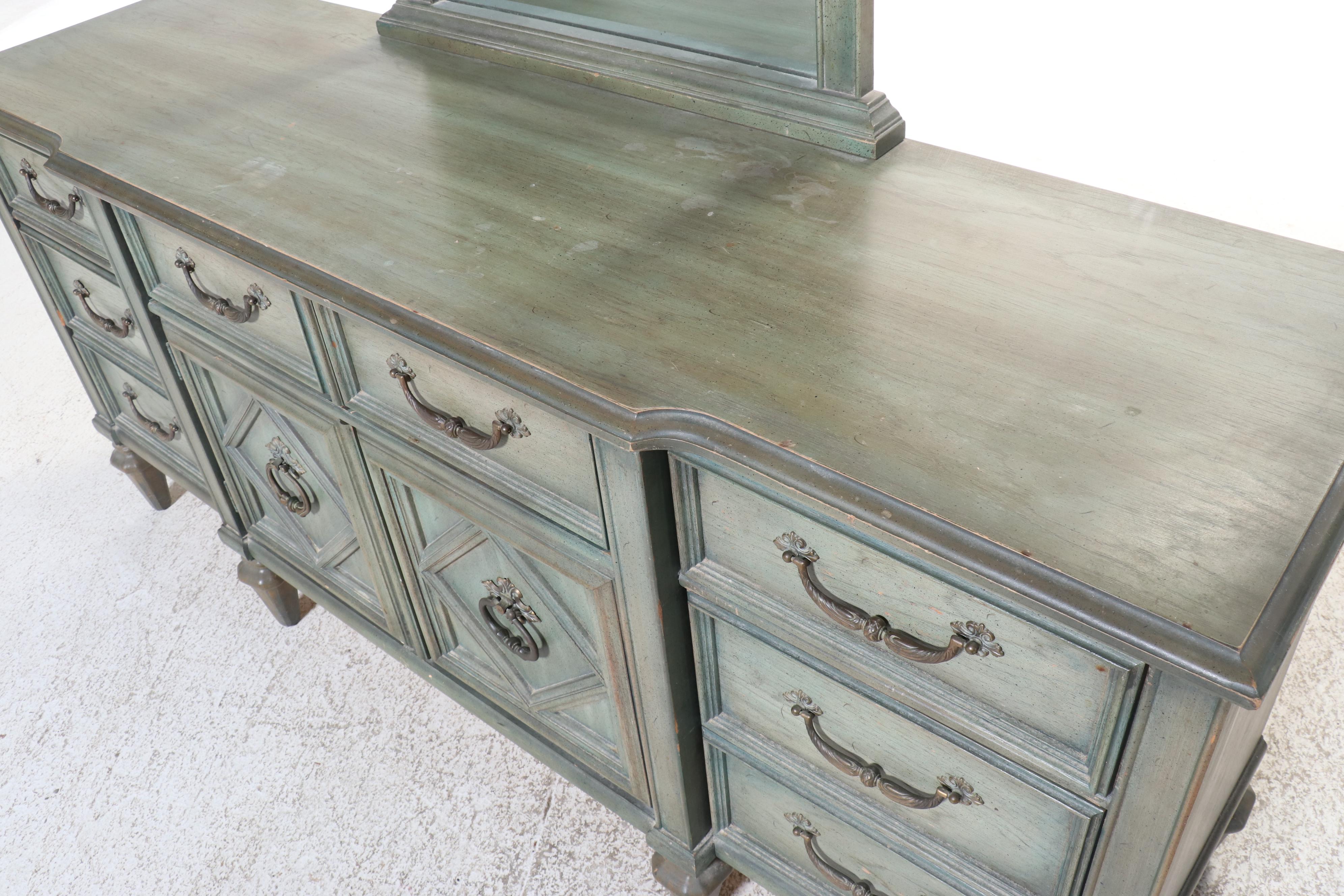 Stanley Furniture French Provincial Style Dresser with Mirror