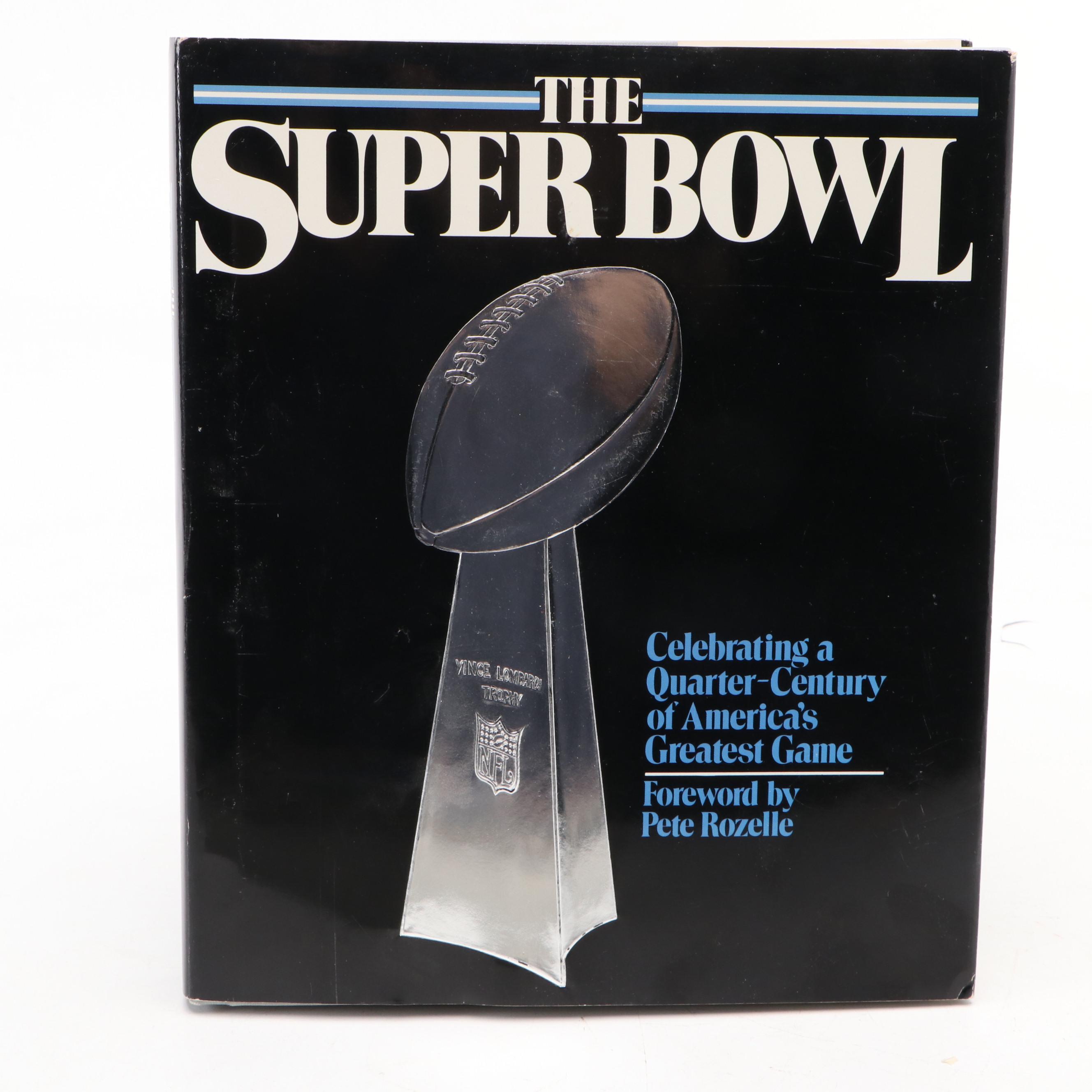 Three Signature Signed Football, Including Boomer Esiason, & Three Sports Books