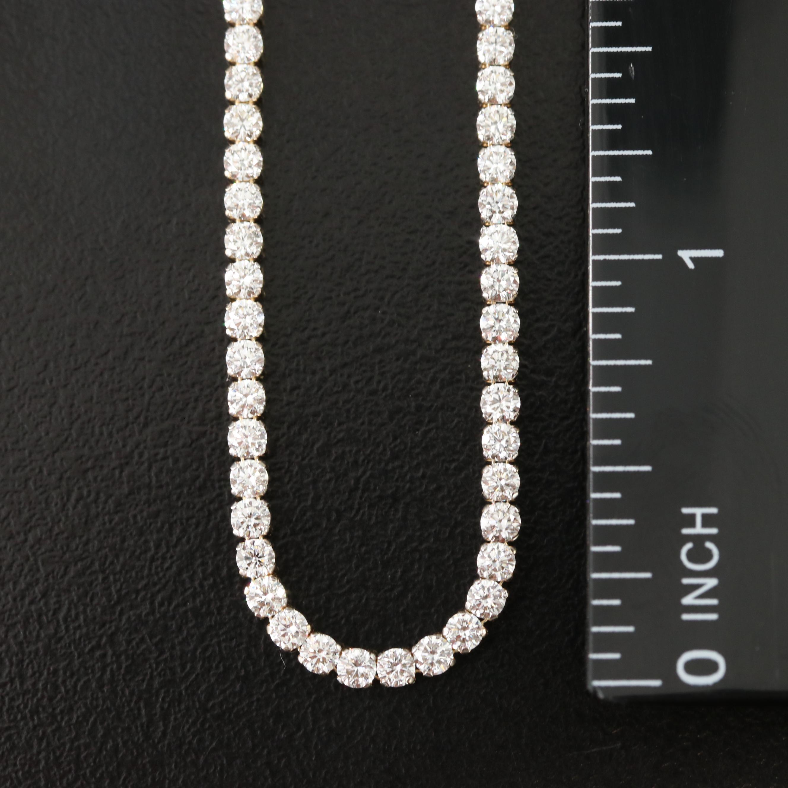 14K 9.00 CTW Lab Grown Diamond Riviera Necklace