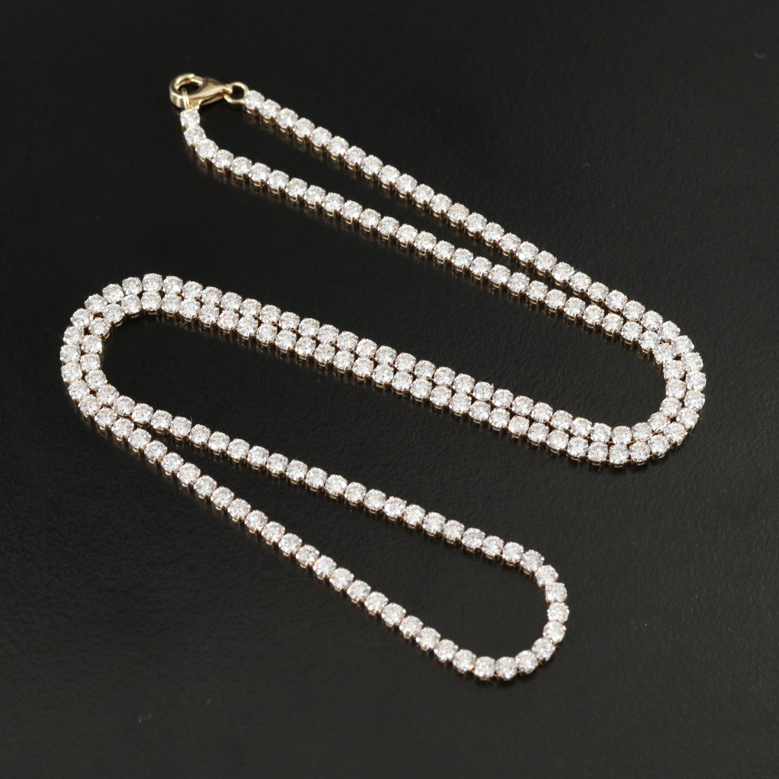 14K 9.00 CTW Lab Grown Diamond Riviera Necklace