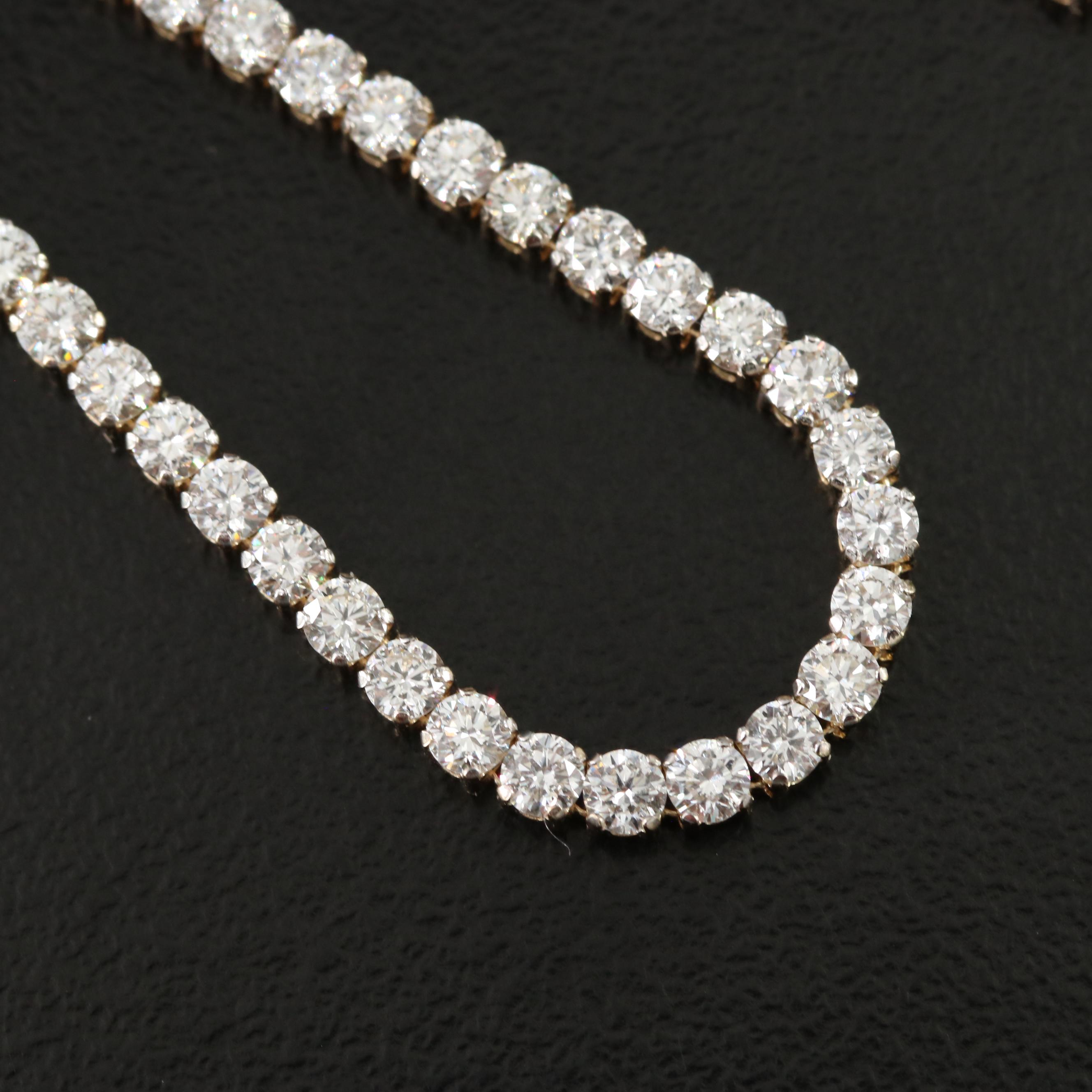 14K 9.00 CTW Lab Grown Diamond Riviera Necklace